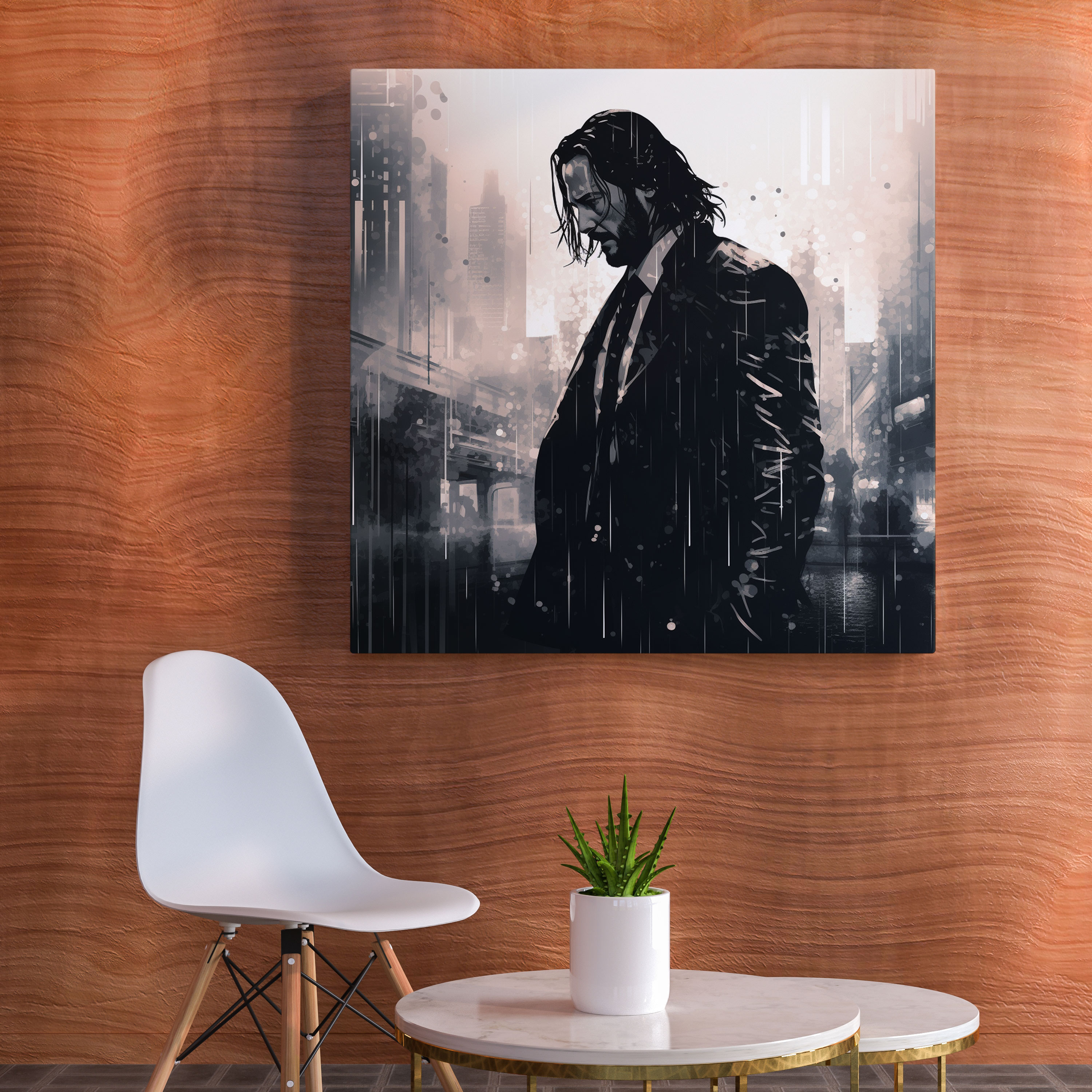 John Wick Digital Wall Art - John Wick, Noir Masterpiece, Mystery, Black And White