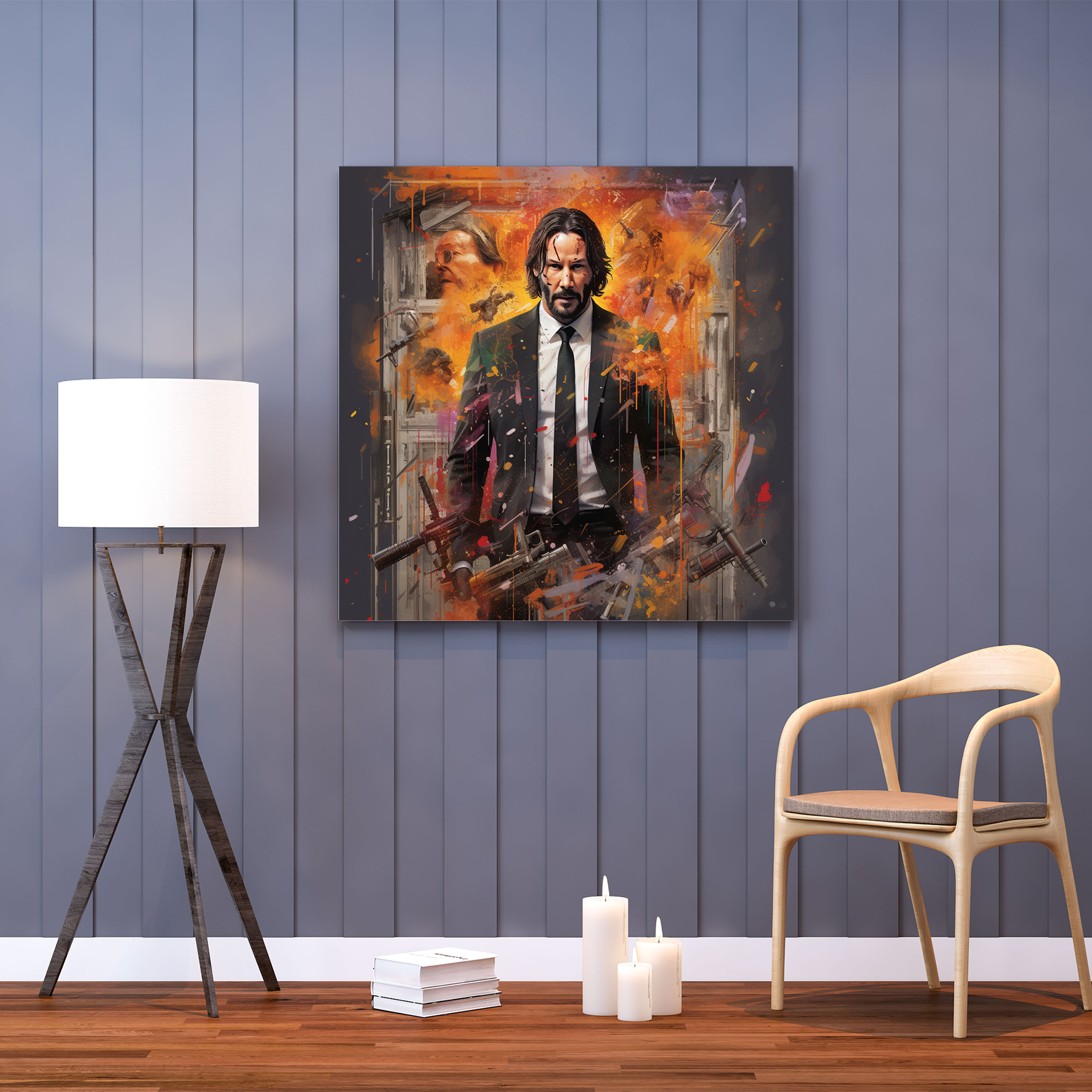John Wick Collage Canvas Print - John Wick, Canvas Wall Art, Excitement, Fans