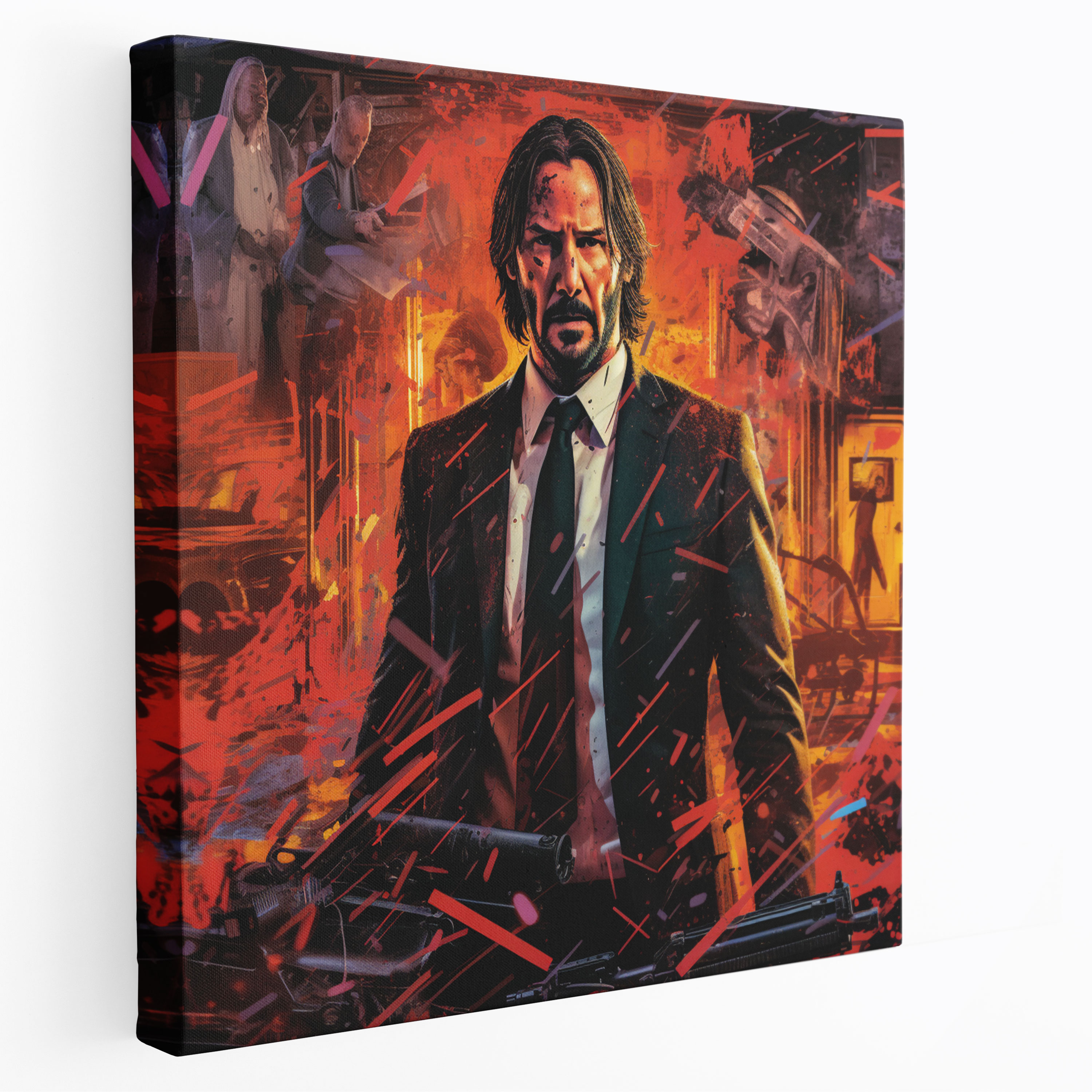 John Wick Canvas Print - John Wick, John Wick, Canvas Wall Art, Collage Artwork