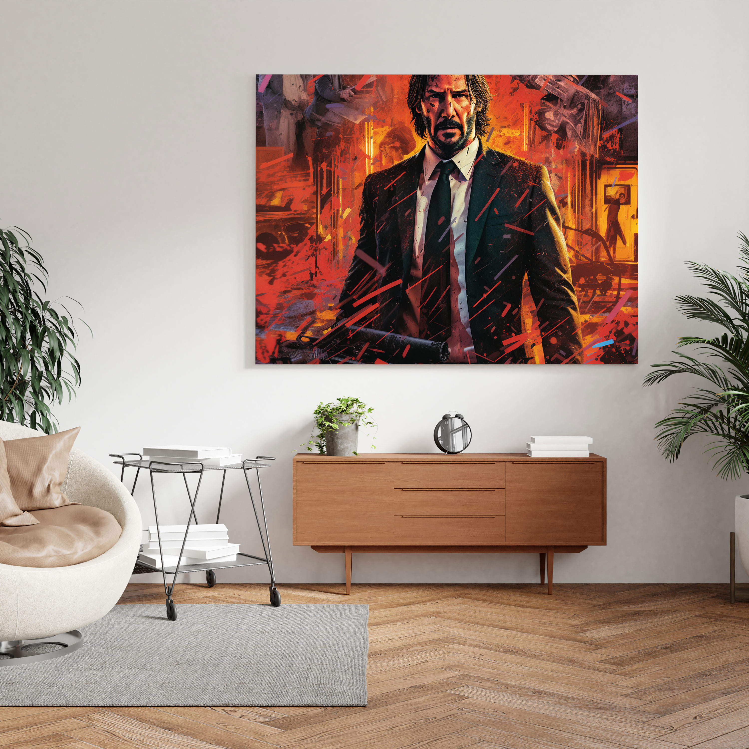 John Wick Canvas Print - John Wick, John Wick, Canvas Wall Art, Collage Artwork