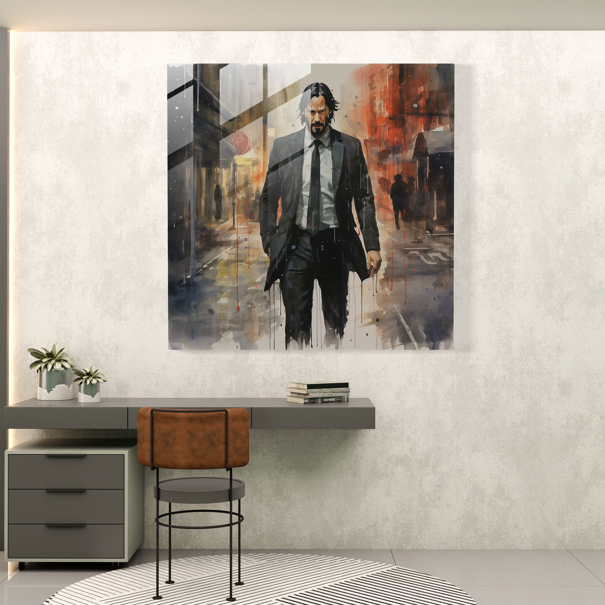 John Wick Glass Print - John Wick, Glass Wall Art, Danger, Modern Art