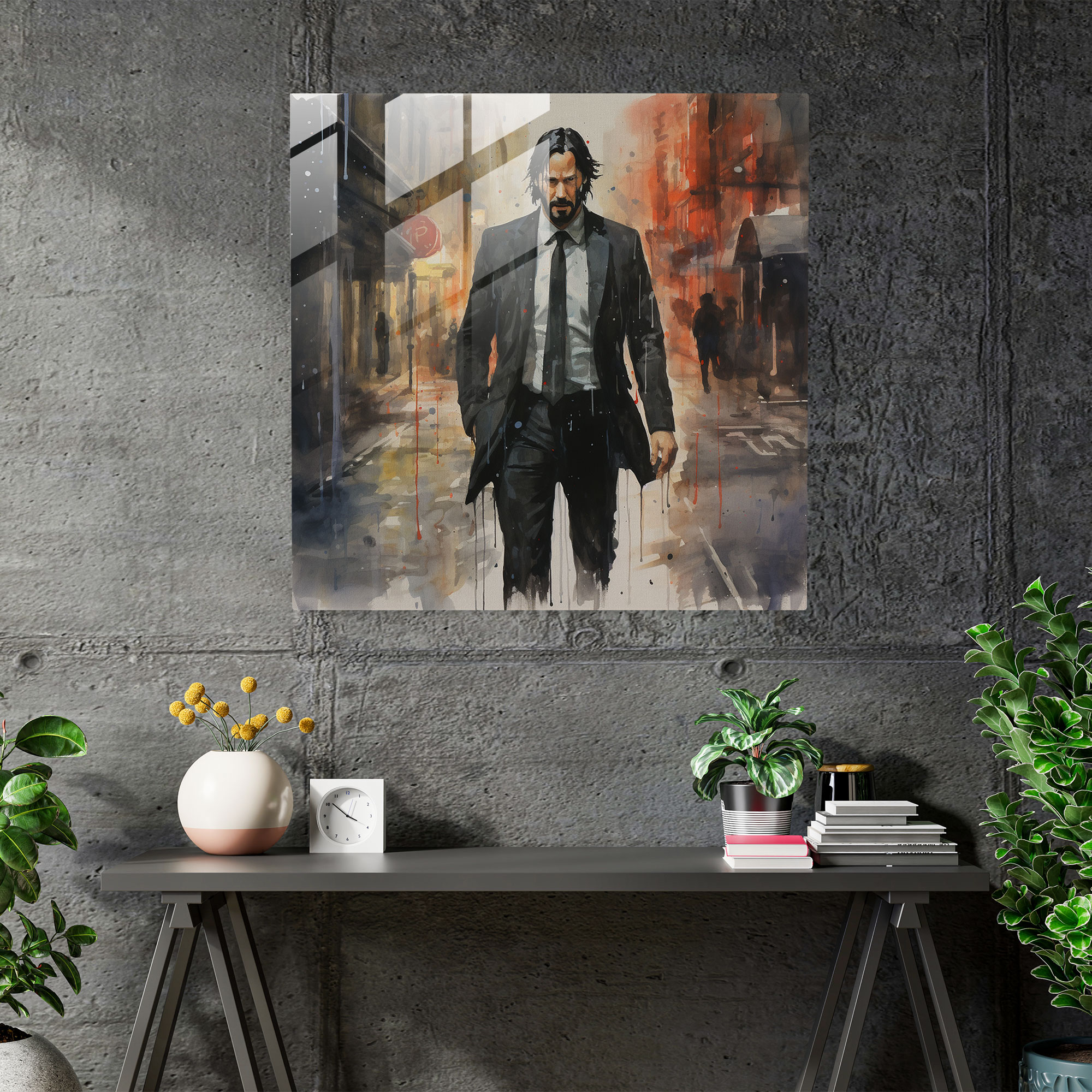 John Wick Glass Print - John Wick, Glass Wall Art, Danger, Modern Art