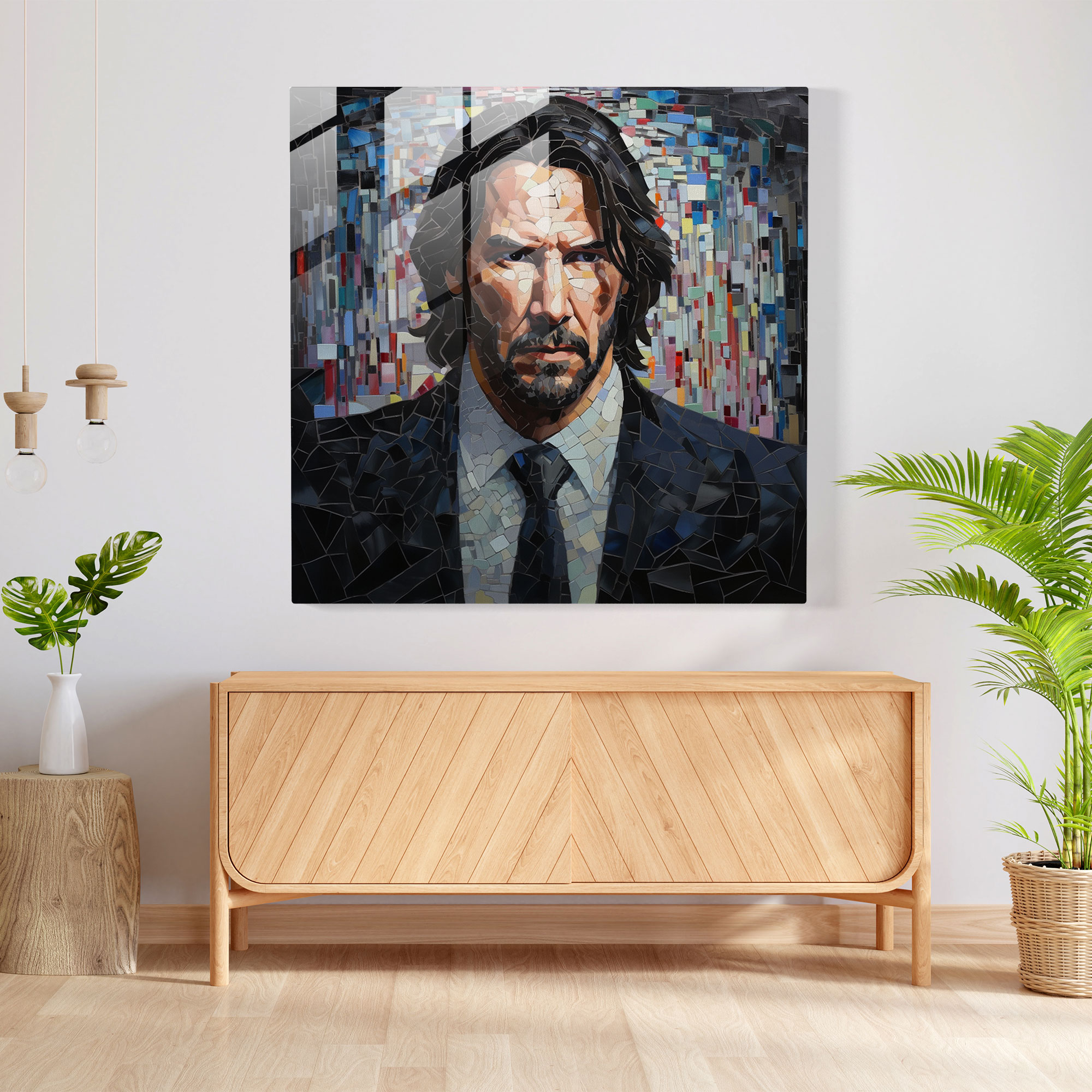 John Wick Glass Print - John Wick, Glass Print, Glass Wall Art, Modern Art
