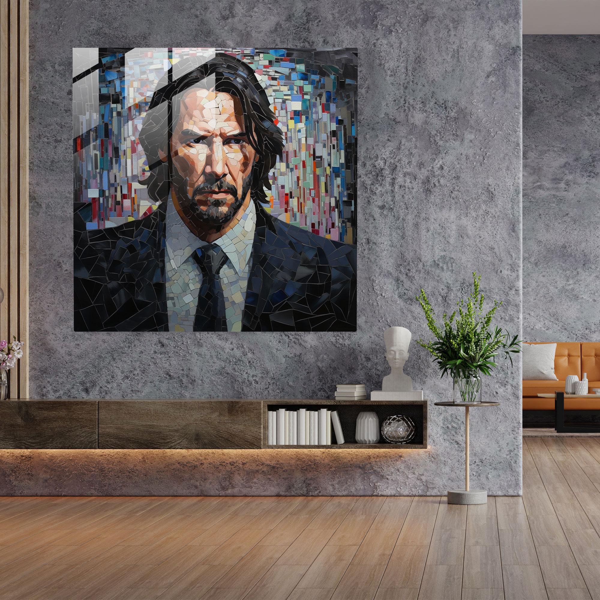 John Wick Glass Print - John Wick, Glass Print, Glass Wall Art, Modern Art