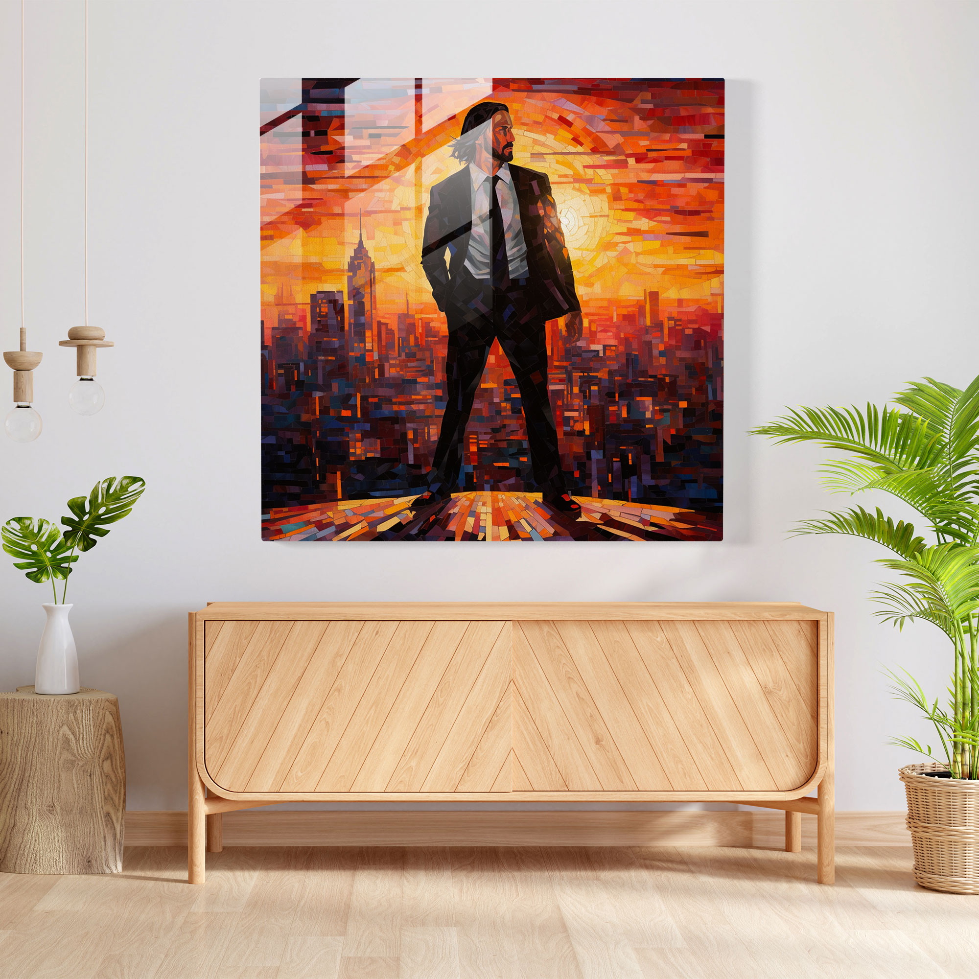 John Wick Glass Print - John Wick, Glass Art, Glass Wall Art, Modern Art