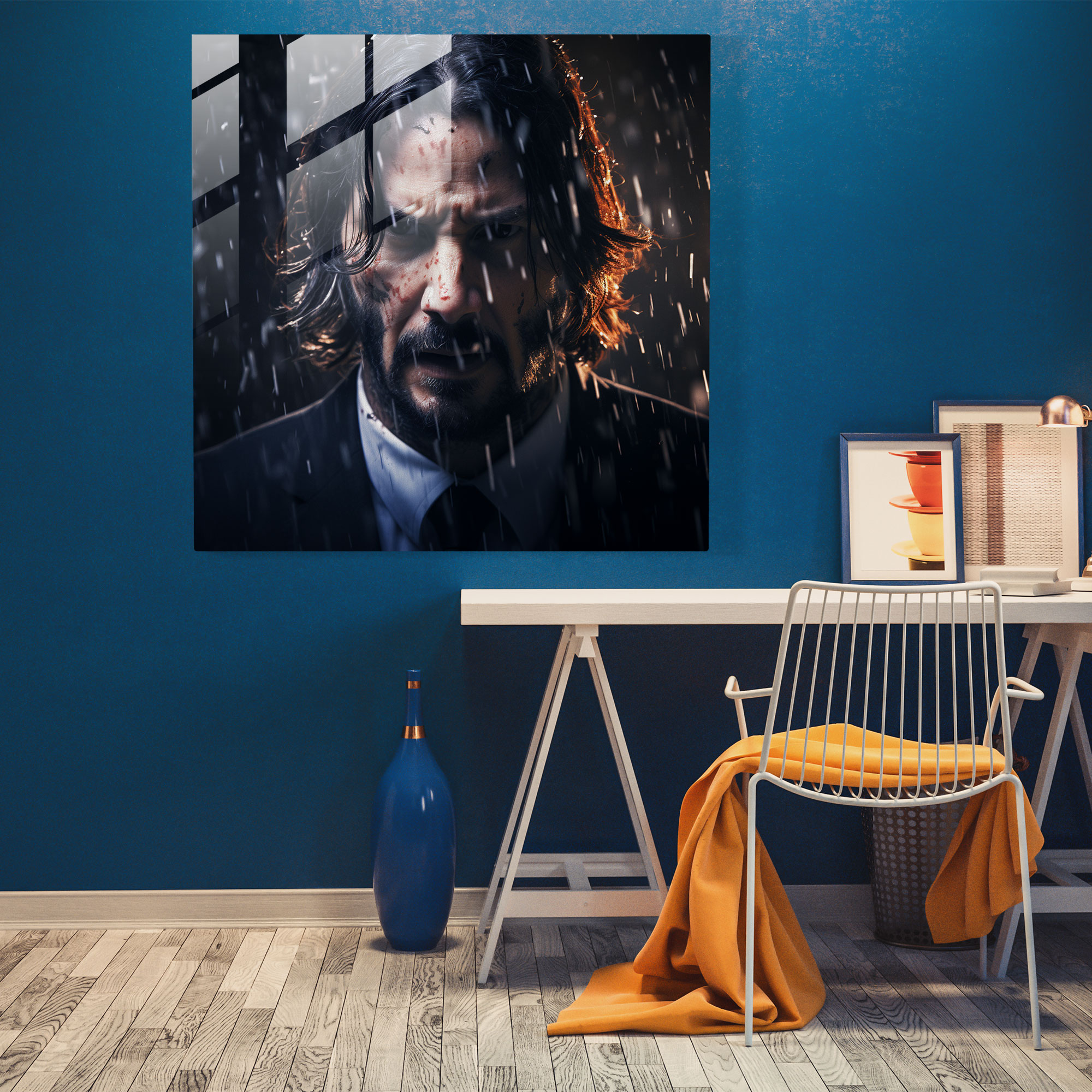 John Wick Glass Print - John Wick, Photograph, Determination, Modern Art