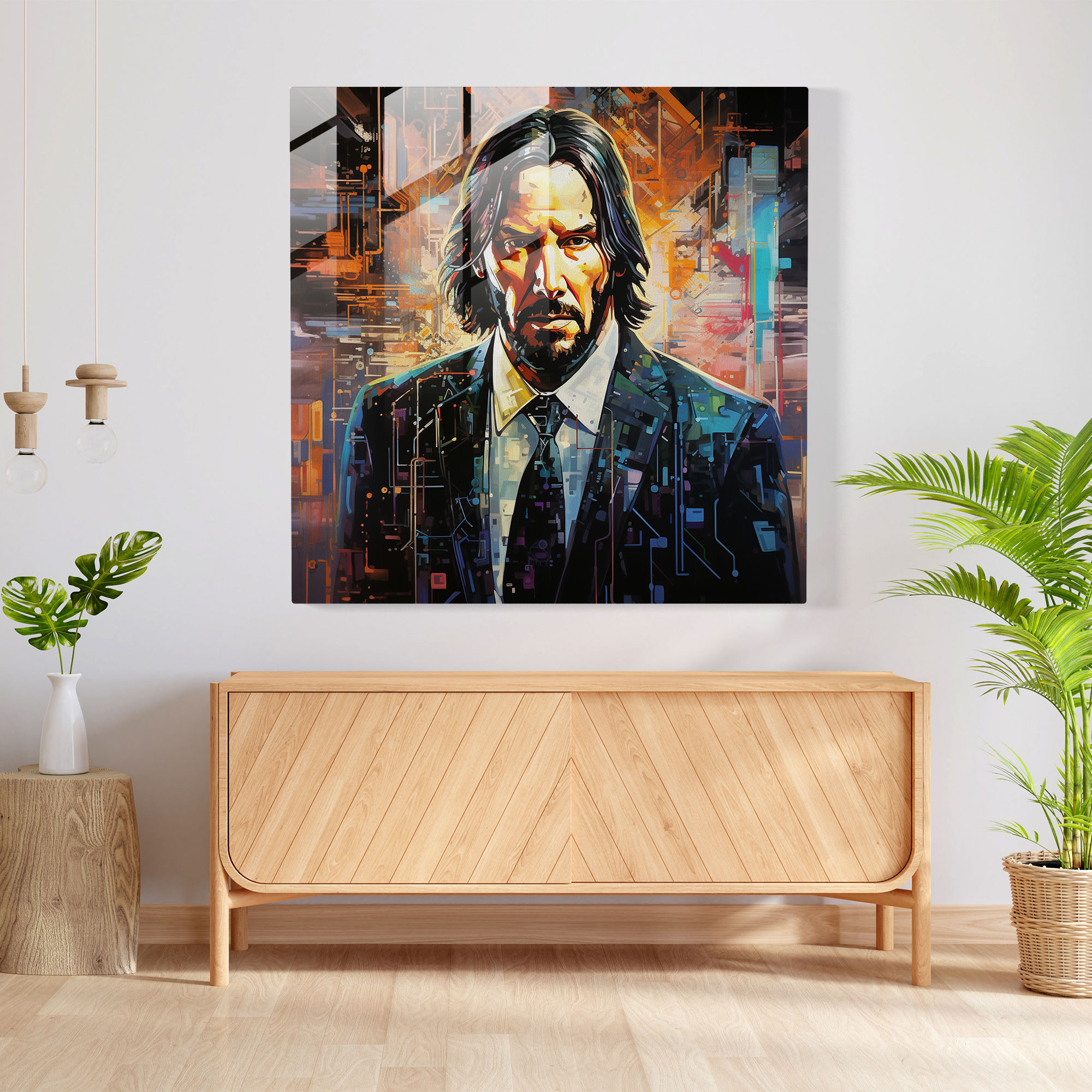 John Wick Glass Print - John Wick, Glass Art, Sleek, Modern Design