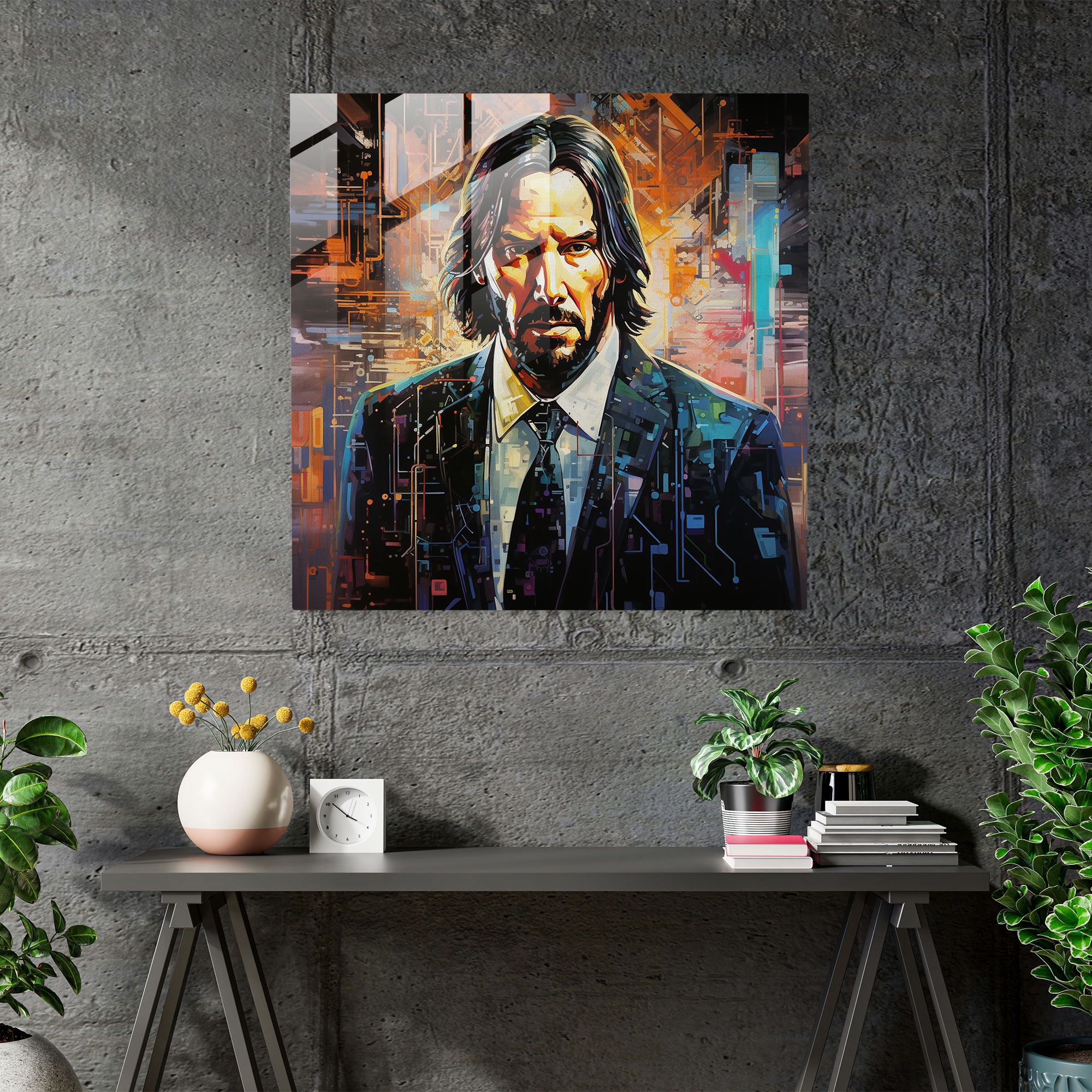 John Wick Glass Print - John Wick, Glass Art, Sleek, Modern Design