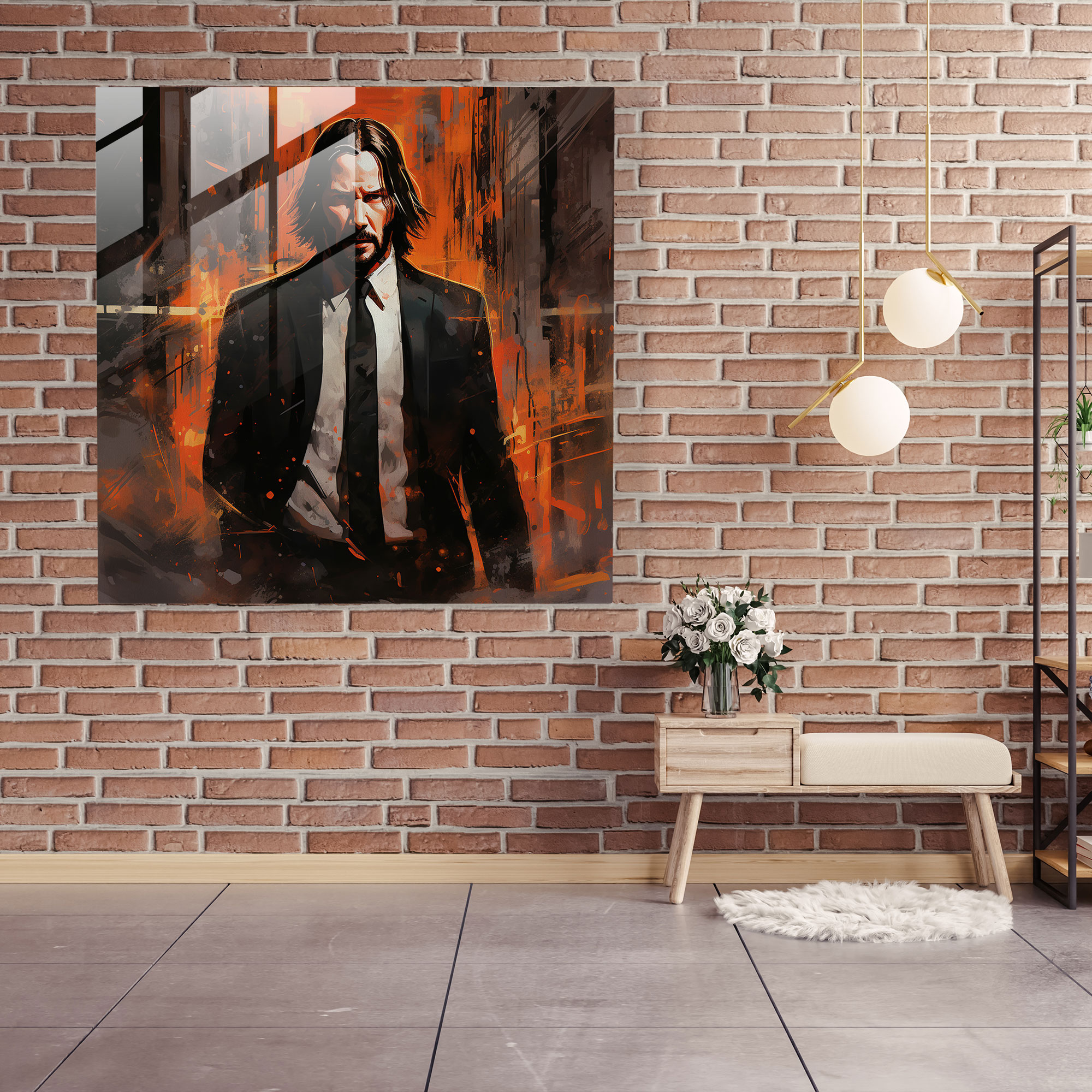 John Wick Glass Print - John Wick, John Wick, Glass Wall Art, Urban