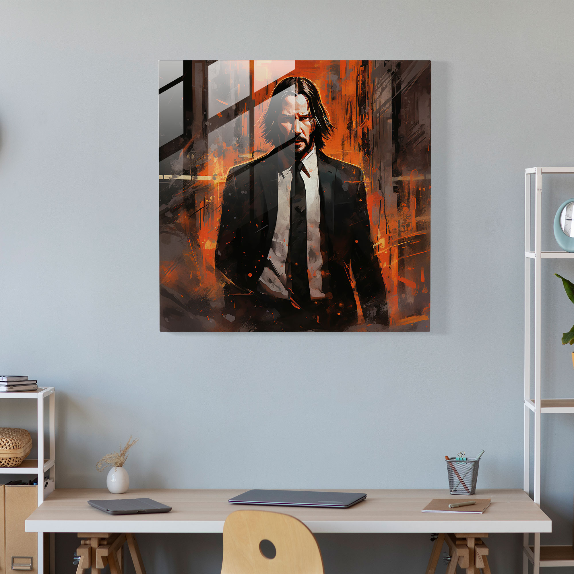 John Wick Glass Print - John Wick, John Wick, Glass Wall Art, Urban