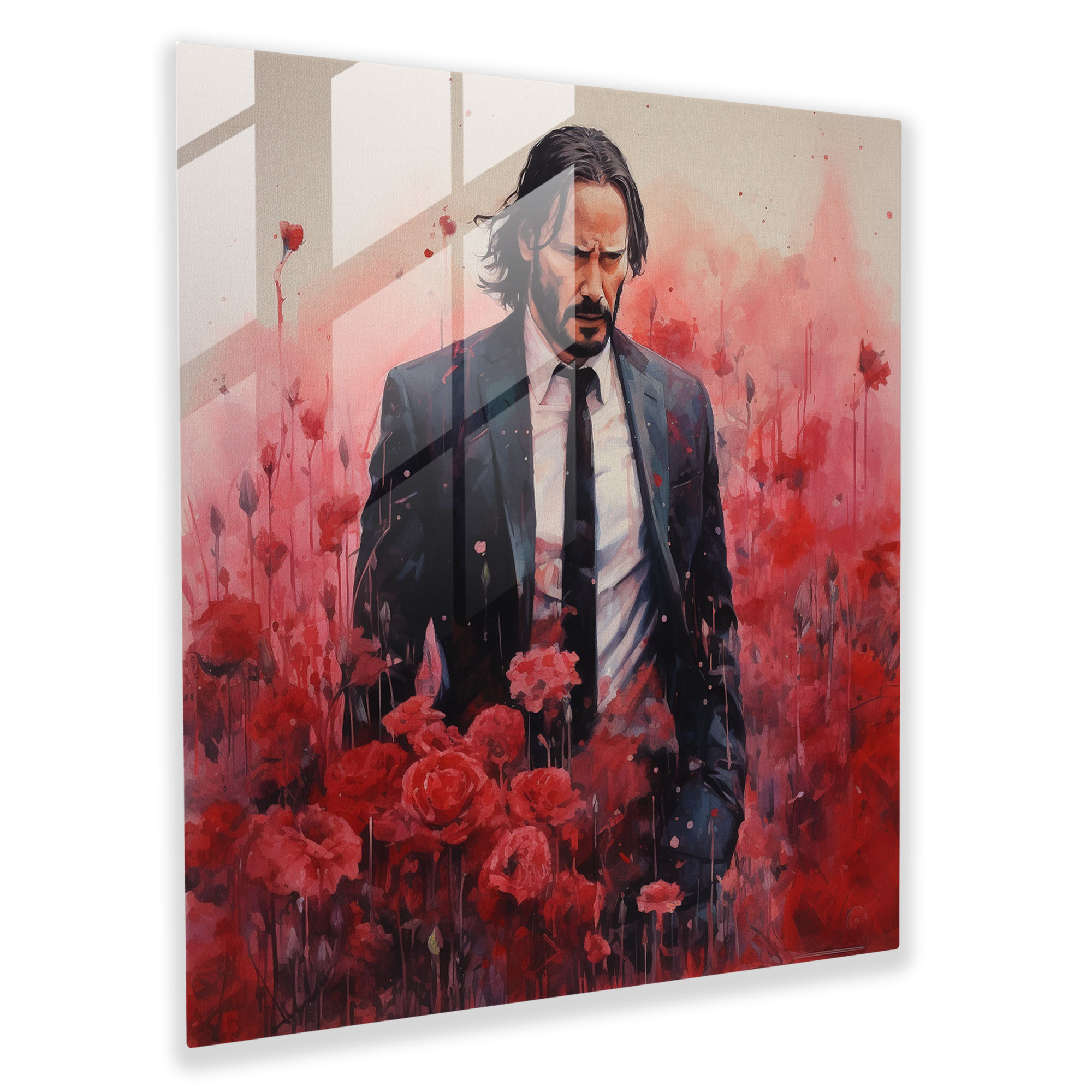 John Wick Glass Wall Art - John Wick, Modern Art, John Wick, Moody