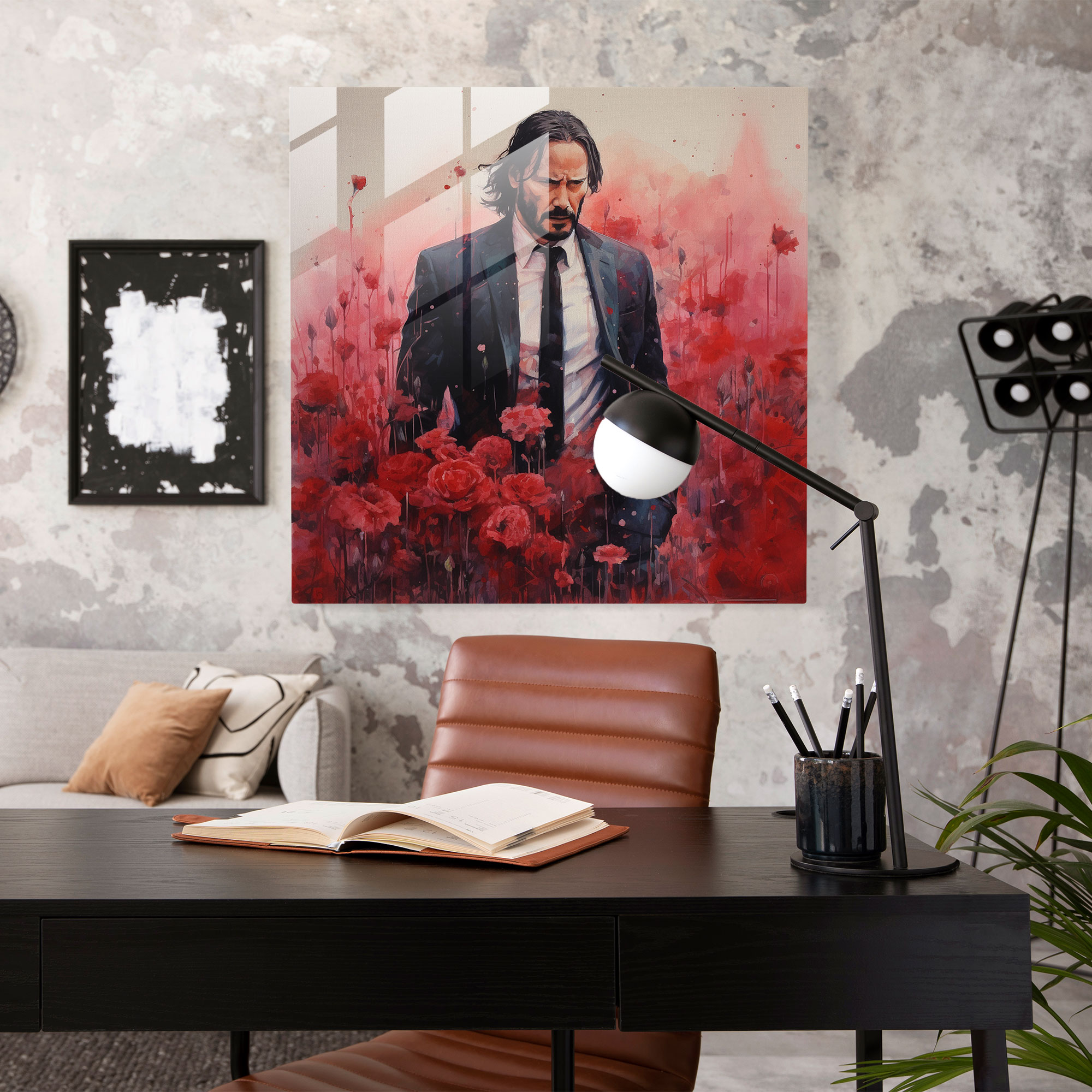 John Wick Glass Wall Art - John Wick, Modern Art, John Wick, Moody