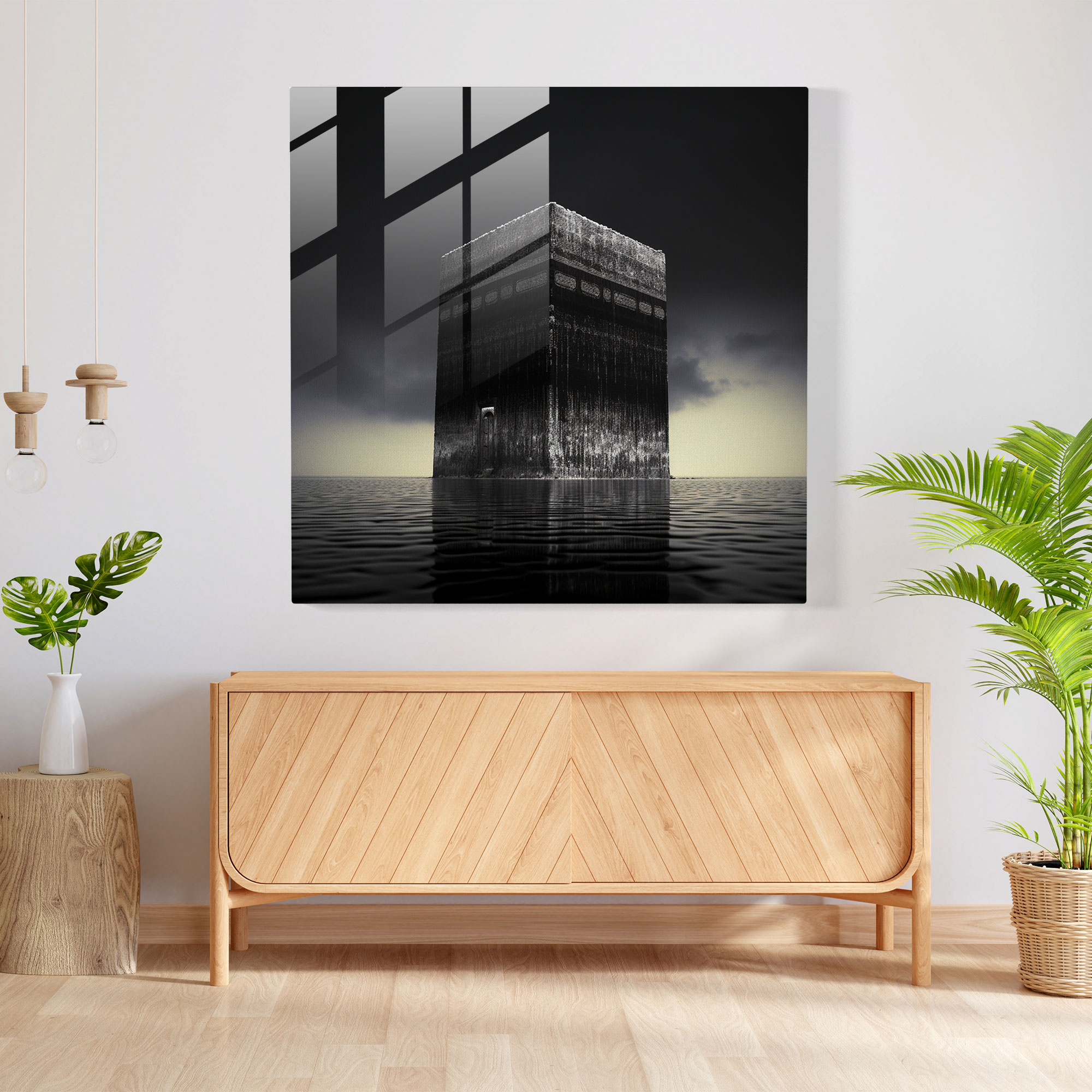Kaaba Glass Print - Kaaba, Serenity, Glass Art, Glass Print