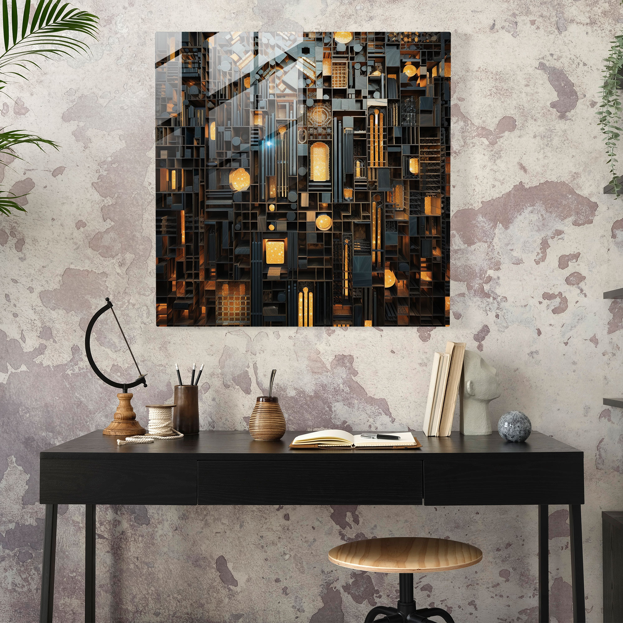 Intricate Kaaba Glass Print - Kaaba, Glass Print, Wall Decoration, Home Decoration