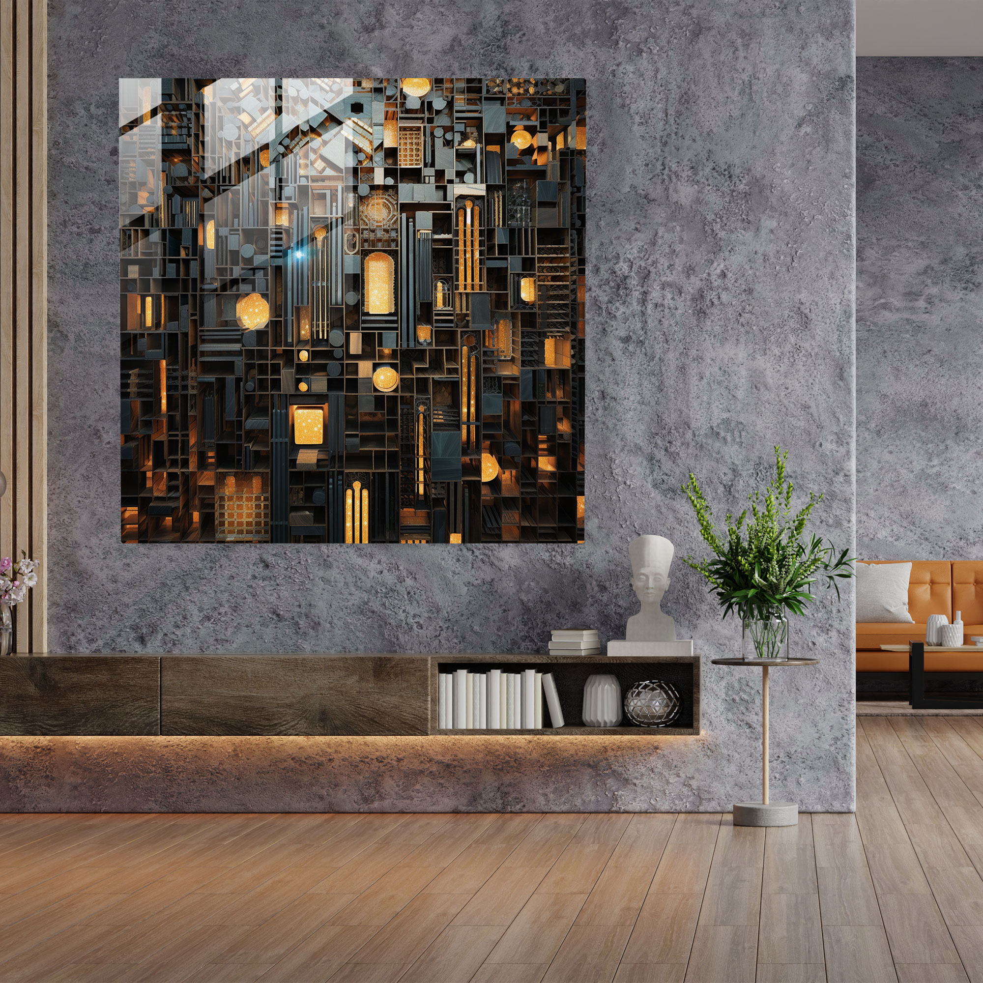 Intricate Kaaba Glass Print - Kaaba, Glass Print, Wall Decoration, Home Decoration