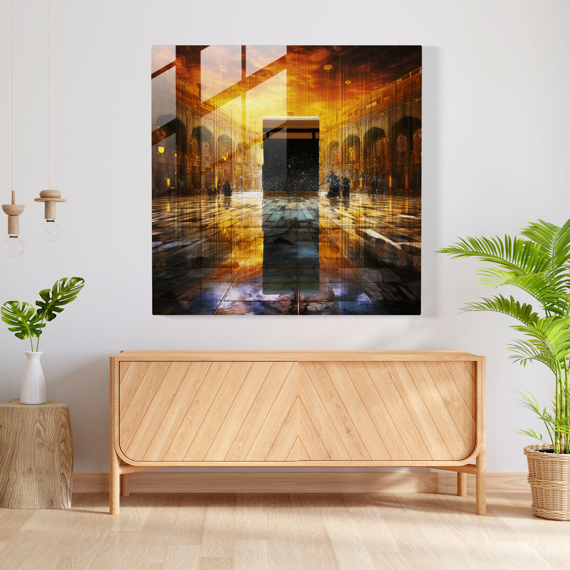 Kaaba Glass Wall Art - Modern Abstract Print - Kaaba, Kaaba, Glass Art, Glass Print