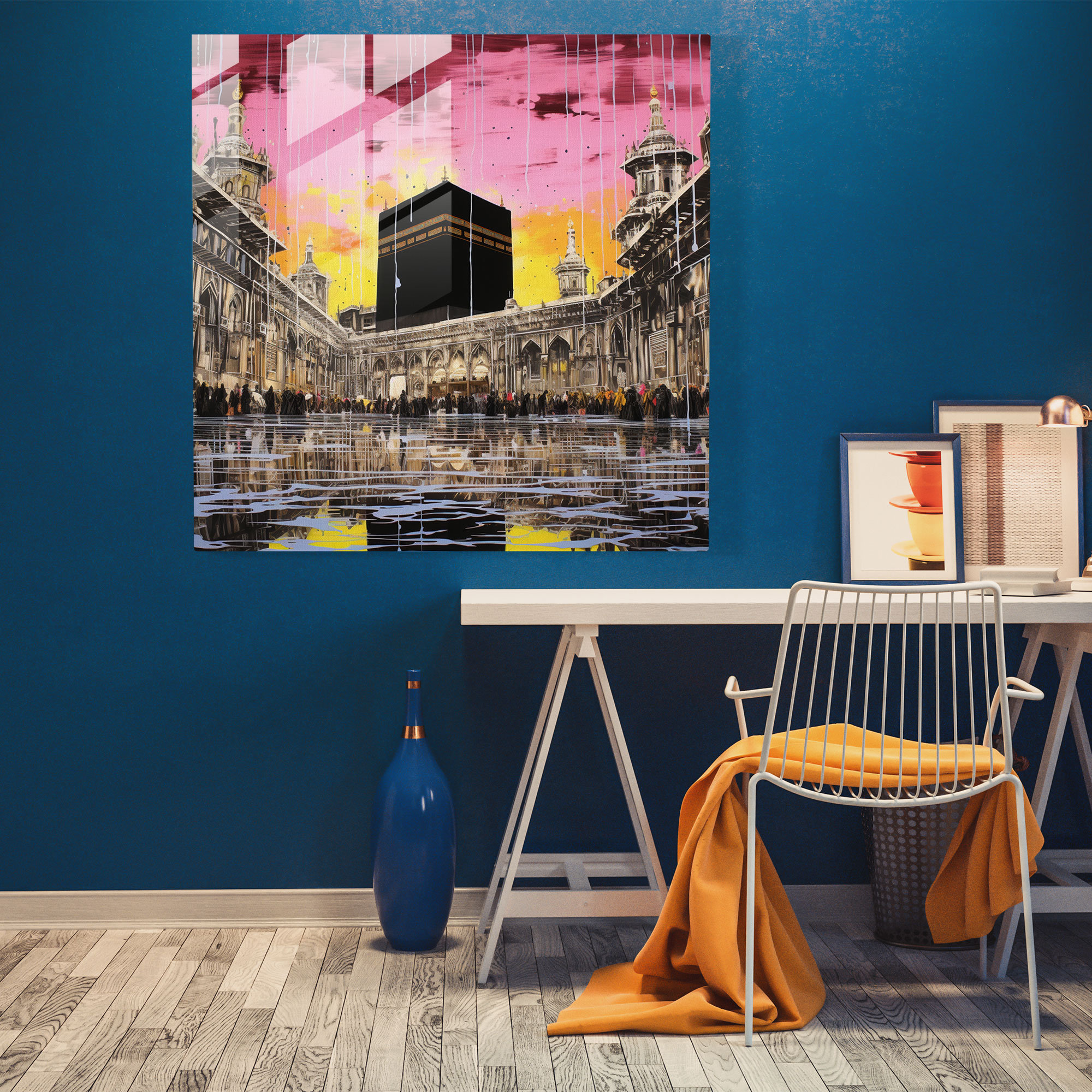 Kaaba Glass Wall Art - Pop Art Print - Kaaba, Glass Art, Modern Art, Glass Wall Art