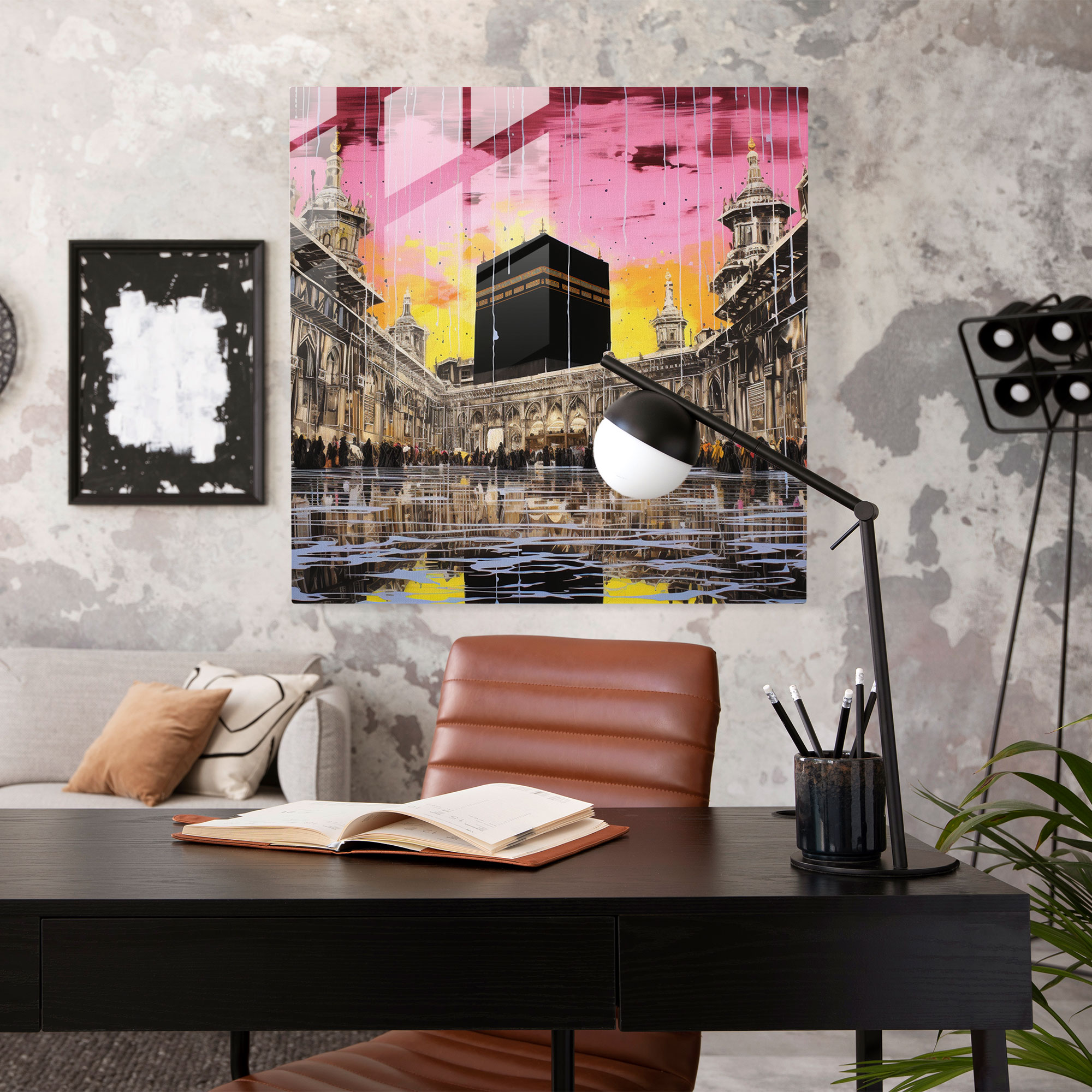 Kaaba Glass Wall Art - Pop Art Print - Kaaba, Glass Art, Modern Art, Glass Wall Art