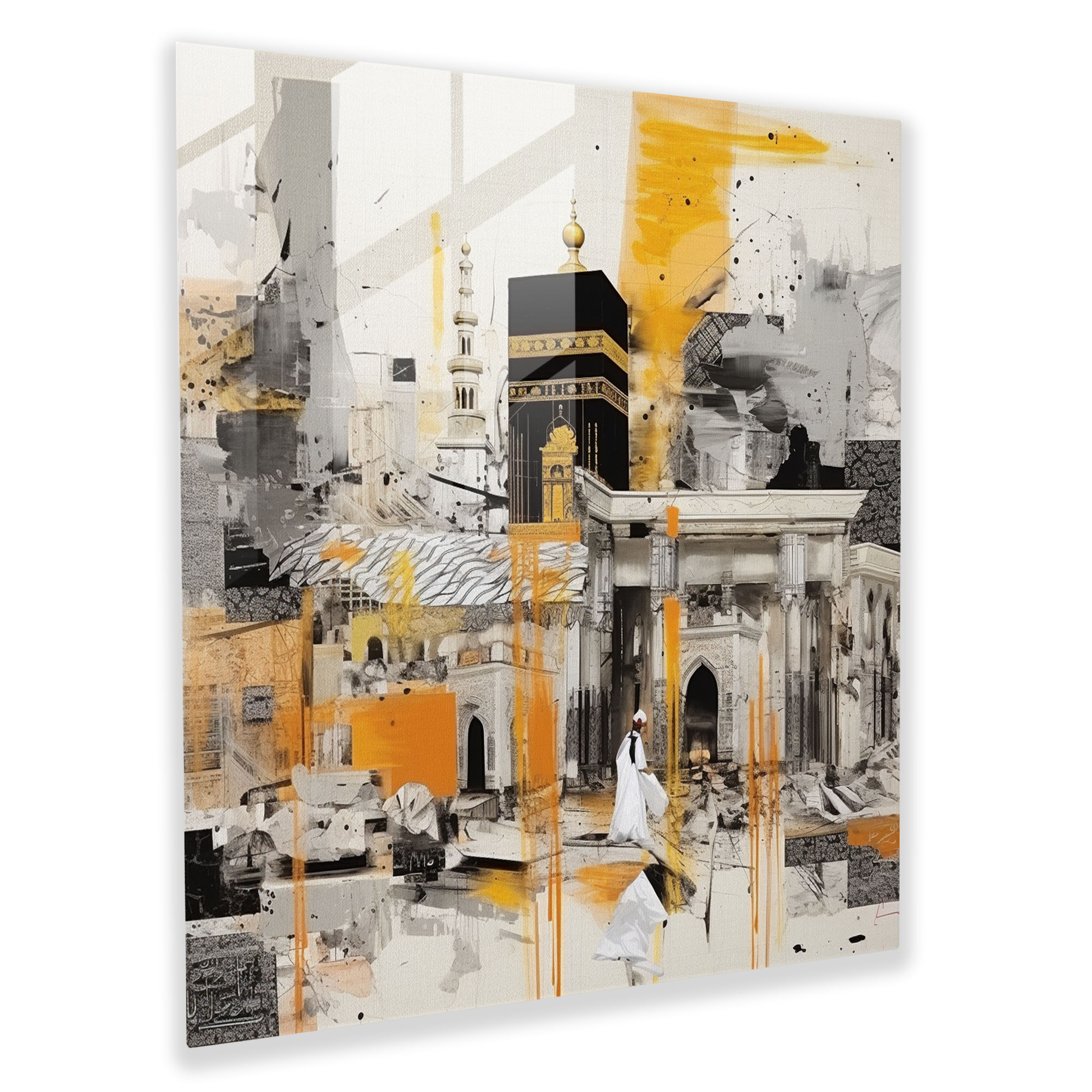 Contemporary Kaaba Glass Art - Kaaba, Wall Decoration, Glass Print, Glass Wall Art