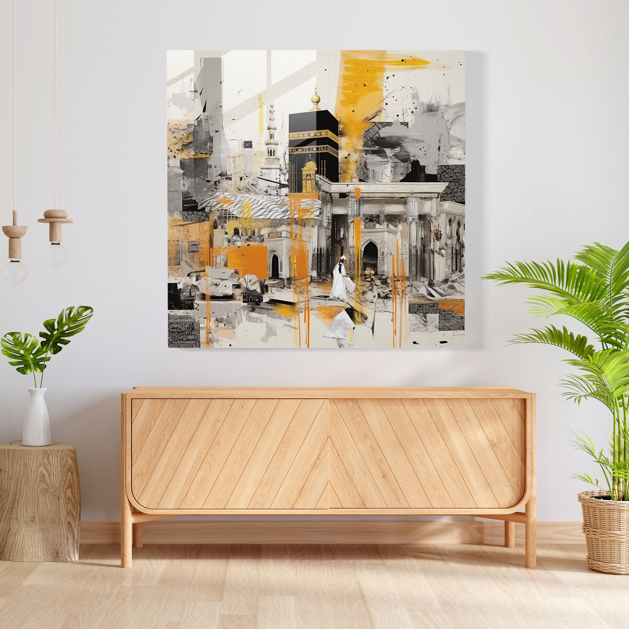 Contemporary Kaaba Glass Art - Kaaba, Wall Decoration, Glass Print, Glass Wall Art
