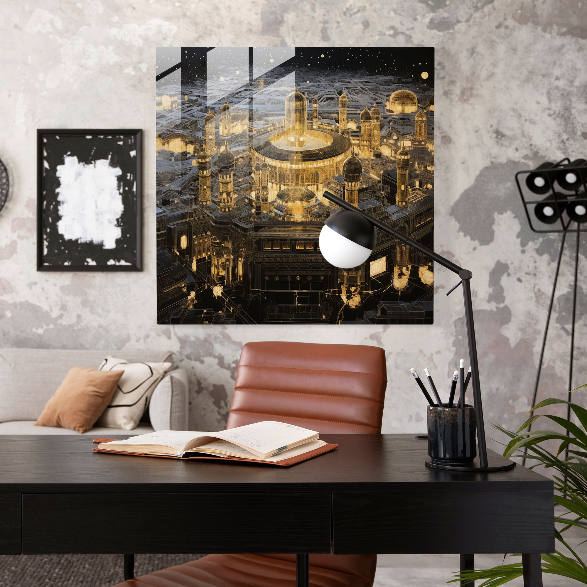 Majestic Kaaba Glass Print - Kaaba, Glass Wall Art, Glass Art, Modern Art