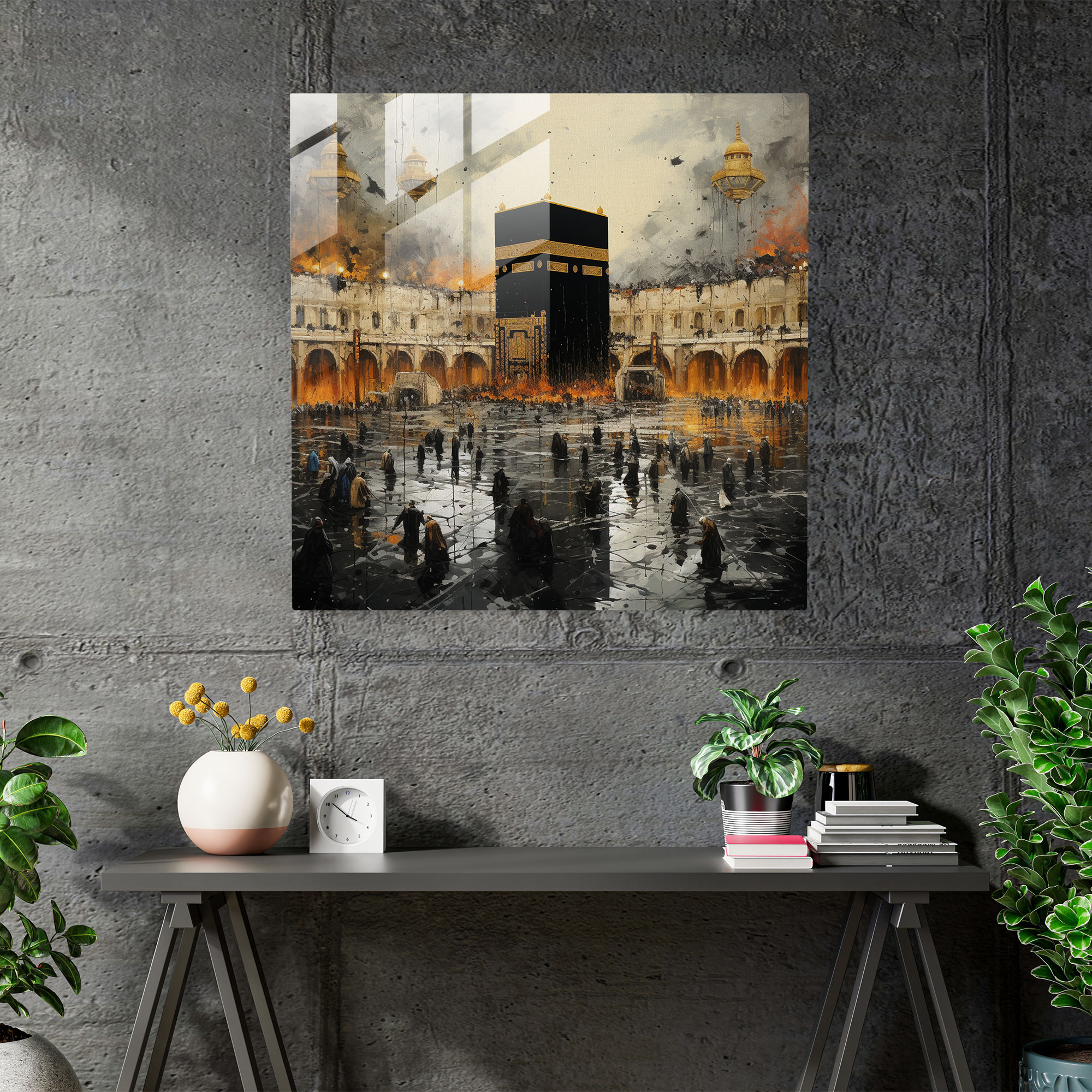 Kaaba Fusion - Glass Print - Kaaba, Kaaba, Glass Print, Glass Wall Art