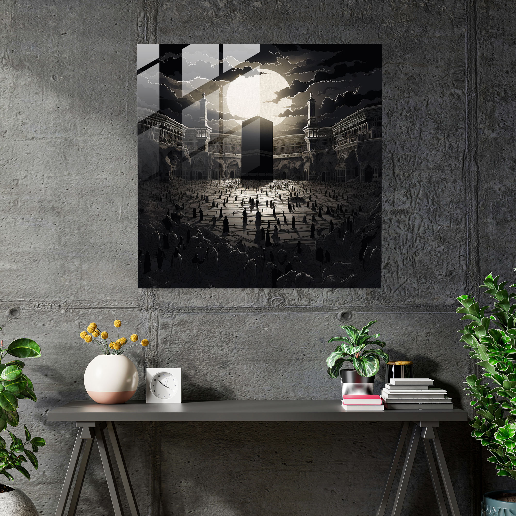 Kaaba Serenity - Glass Wall Art Print - Kaaba, Glass Wall Art, Wall Decoration, Home Decoration