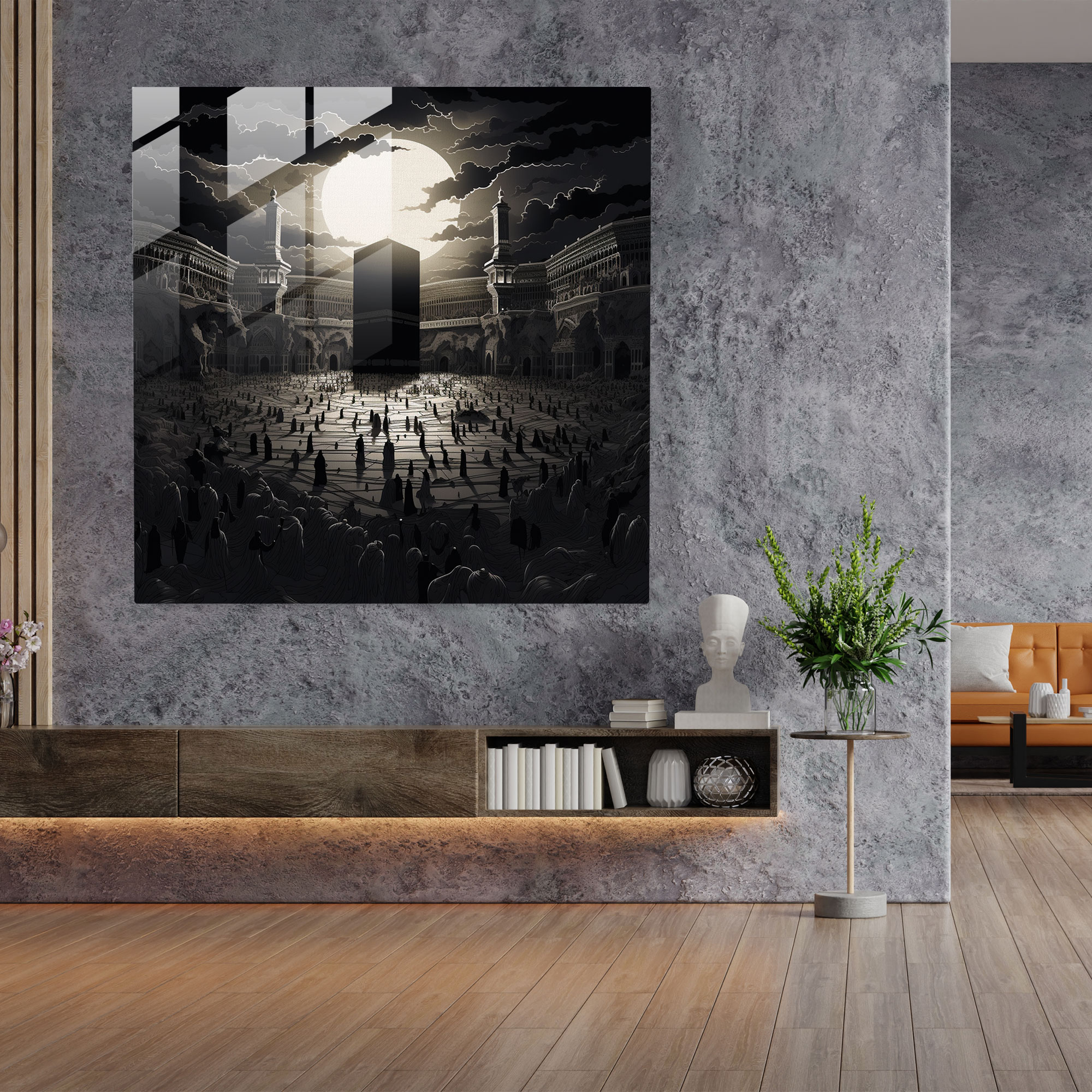 Kaaba Serenity - Glass Wall Art Print - Kaaba, Glass Wall Art, Wall Decoration, Home Decoration