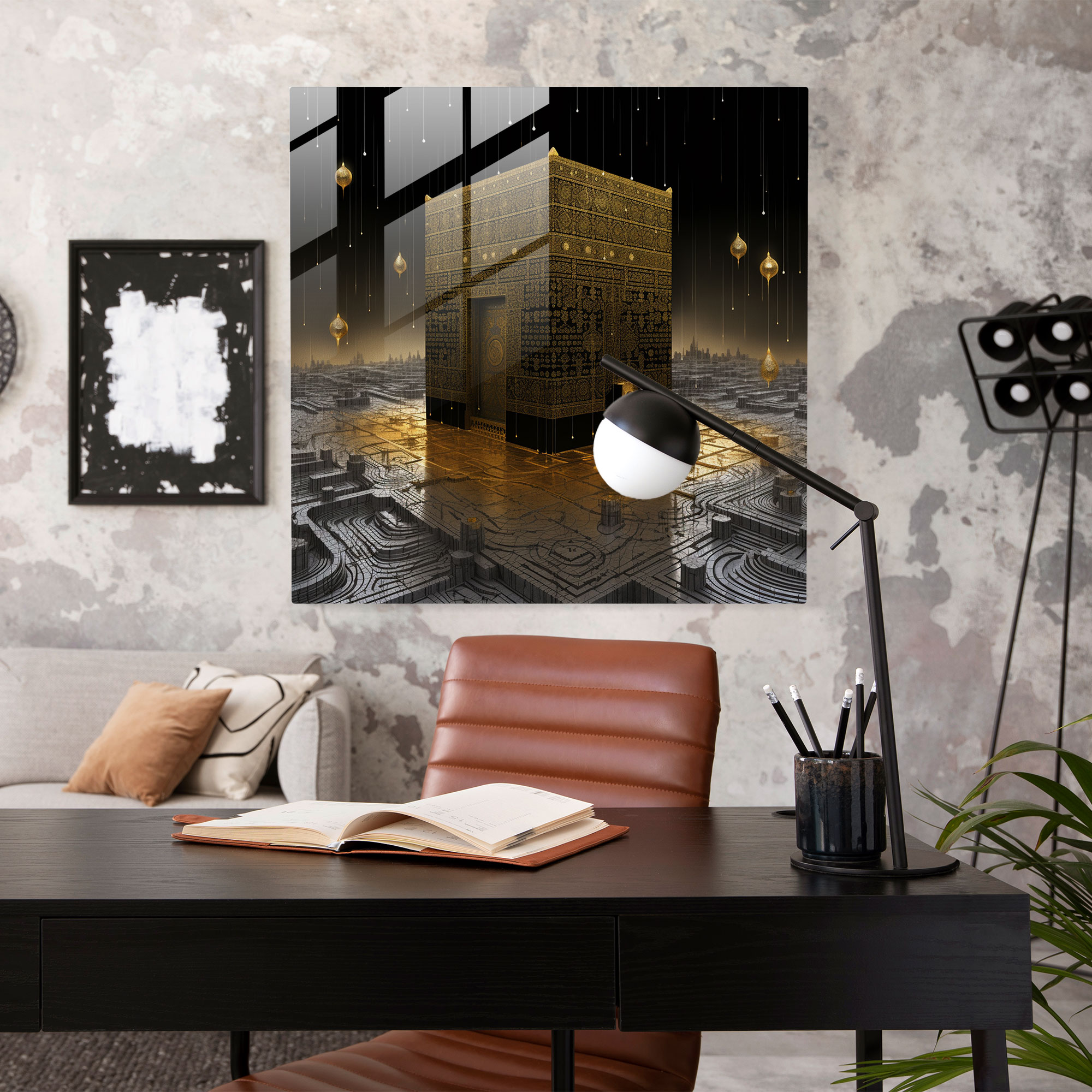 Kaaba Digital Fusion Glass Print - Kaaba, Contemporary Design, Wall Decoration, Kaaba