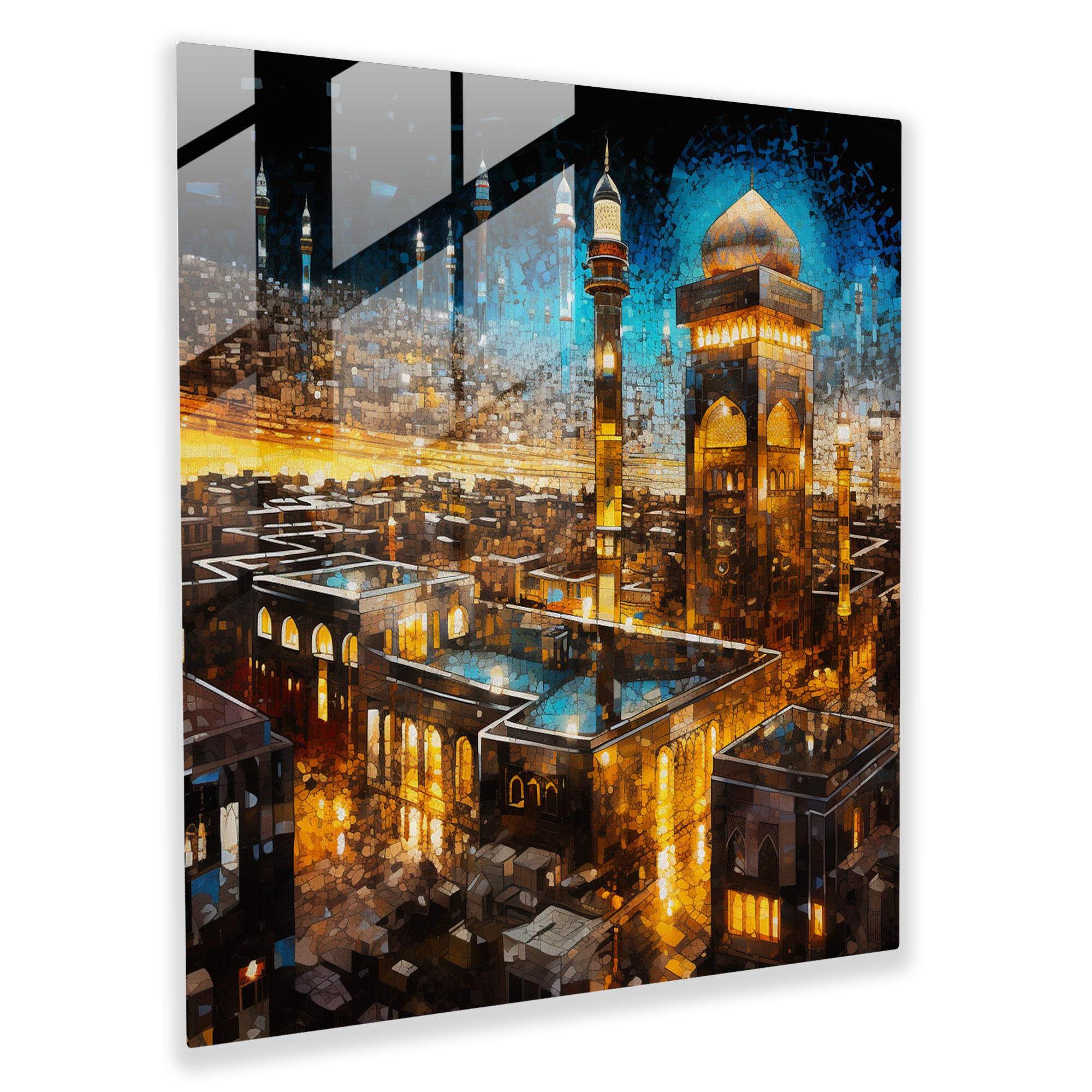 Kaaba Mosaic Glass Wall Art - Kaaba, Wall Decoration, Vibrancy, Patterns