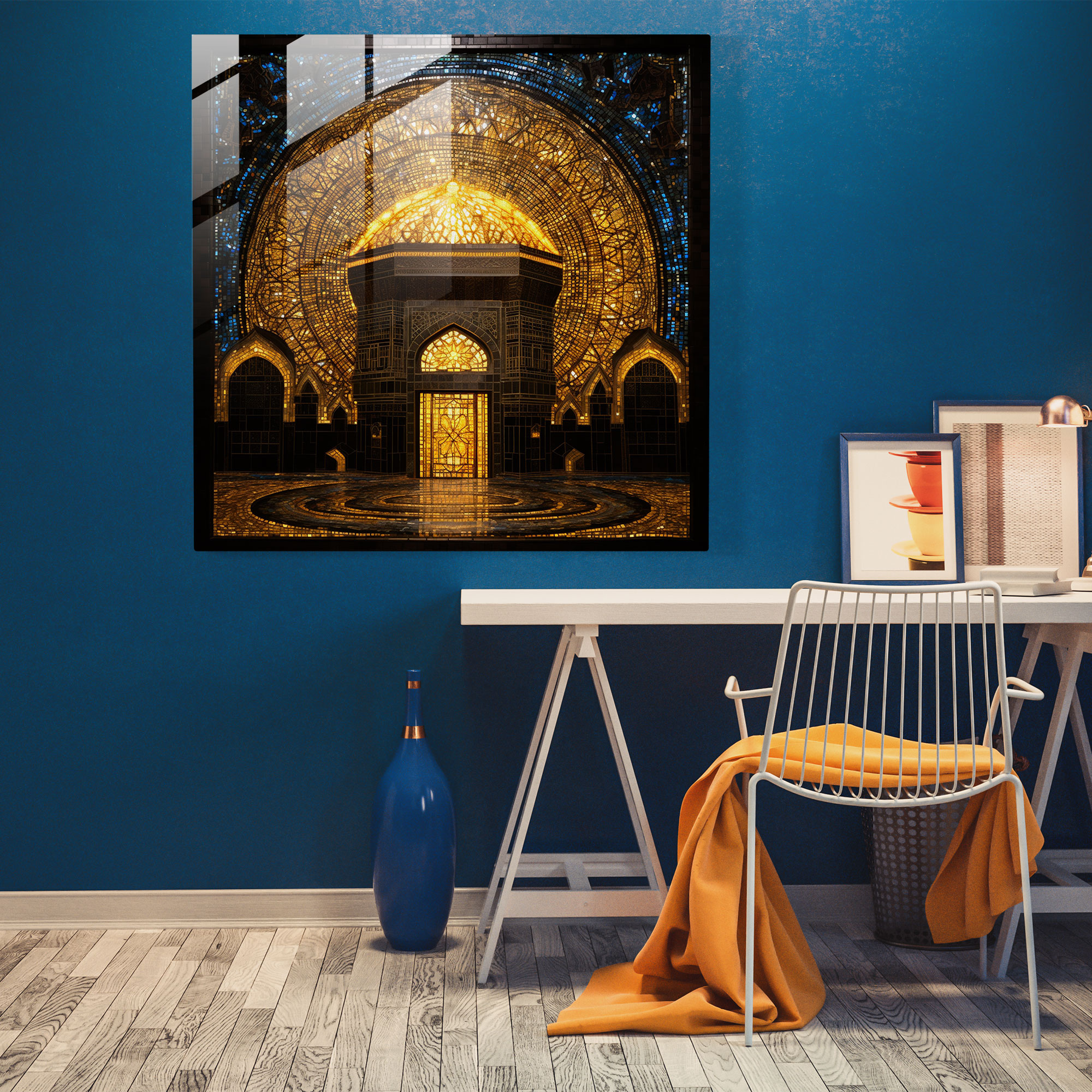 Kaaba Stained Glass Print - Kaaba, Glass Wall Art, Modern Art, Glass Art