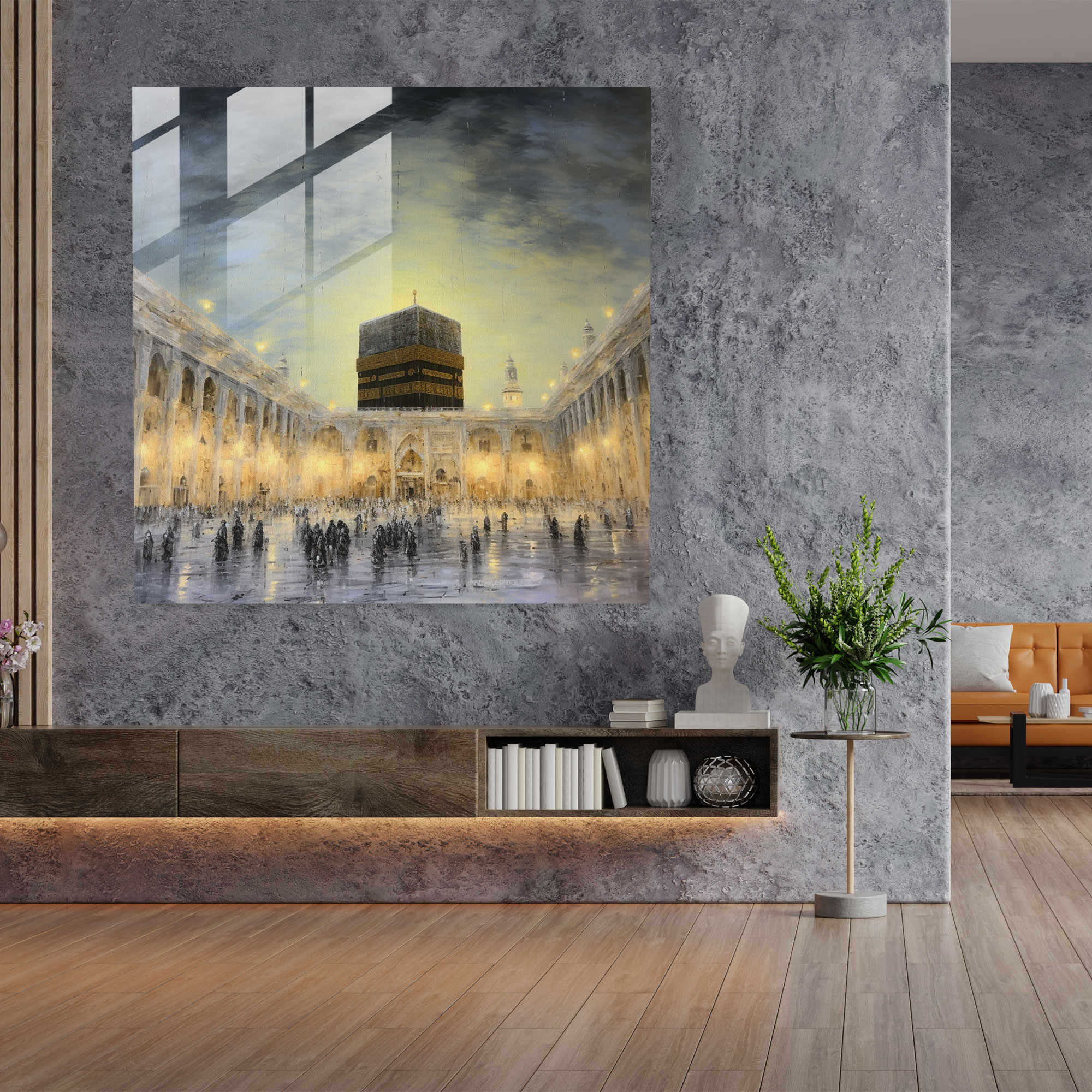Impressionist Glass Print - Kaaba - Kaaba, Glass Print, Glass Art, Beauty