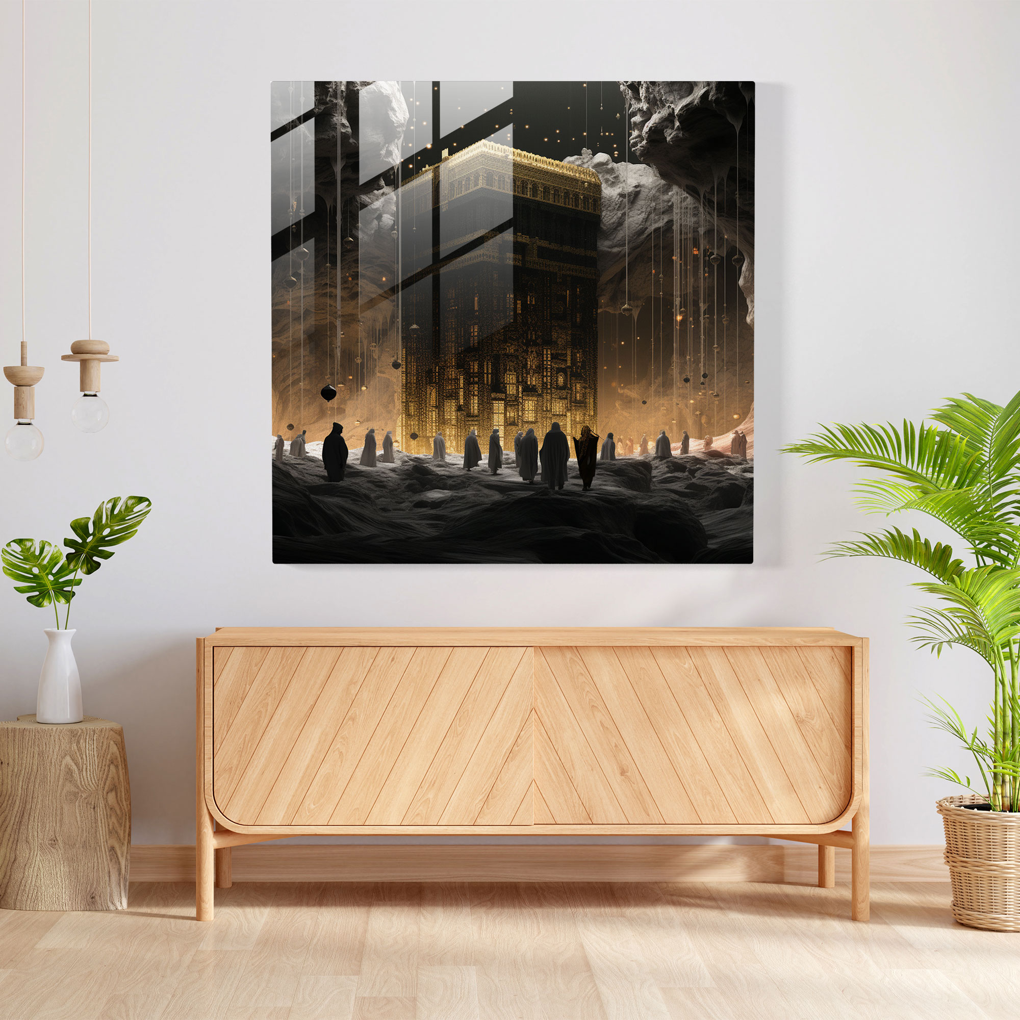 Sürreal Cam Tablo - Kabe - Cam Duvar Sanatı Beklenmeyen Ortam Modern Sanat
