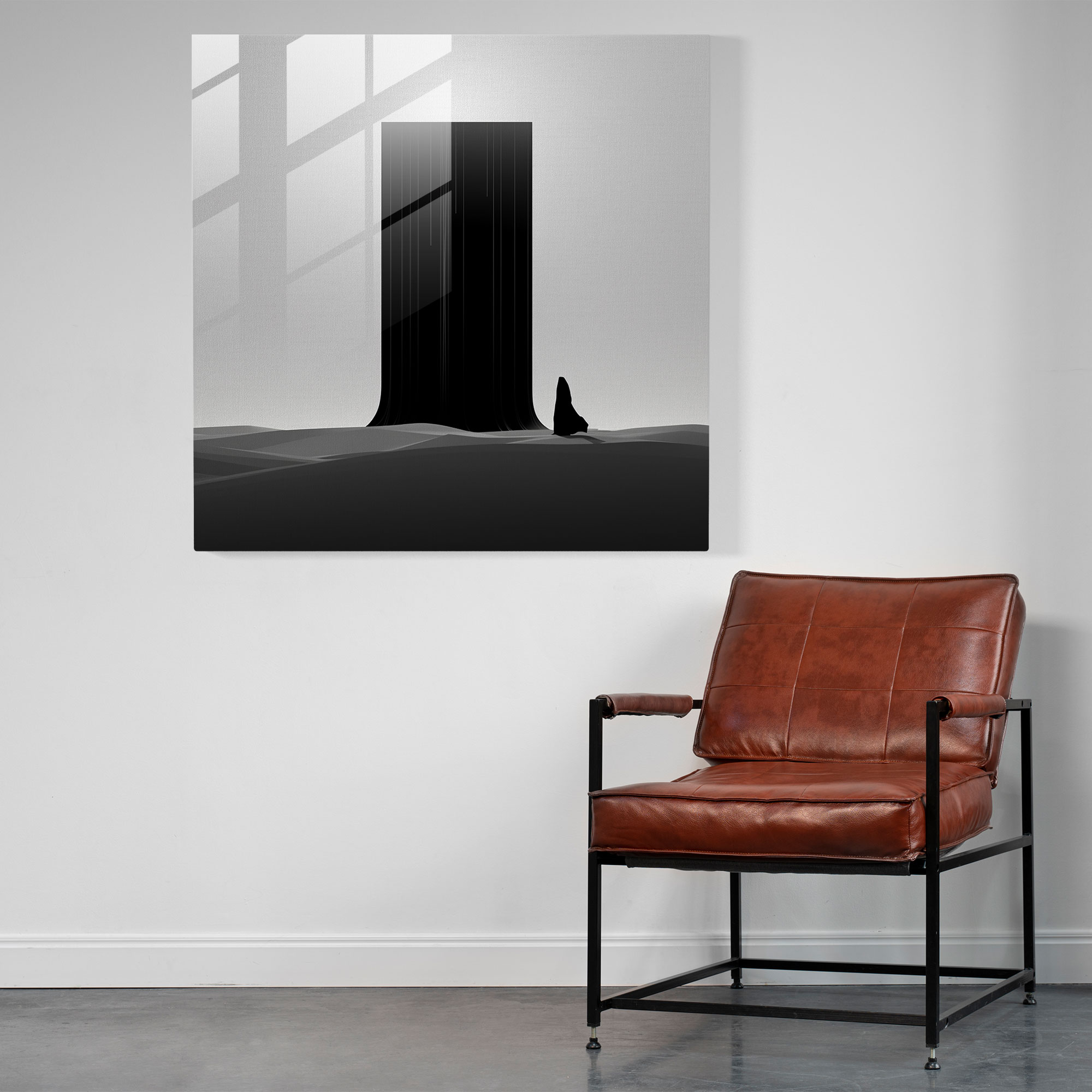 Kaaba Minimalist Glass Print - Kaaba, Glass Wall Art, Wall Decoration, Home Decoration