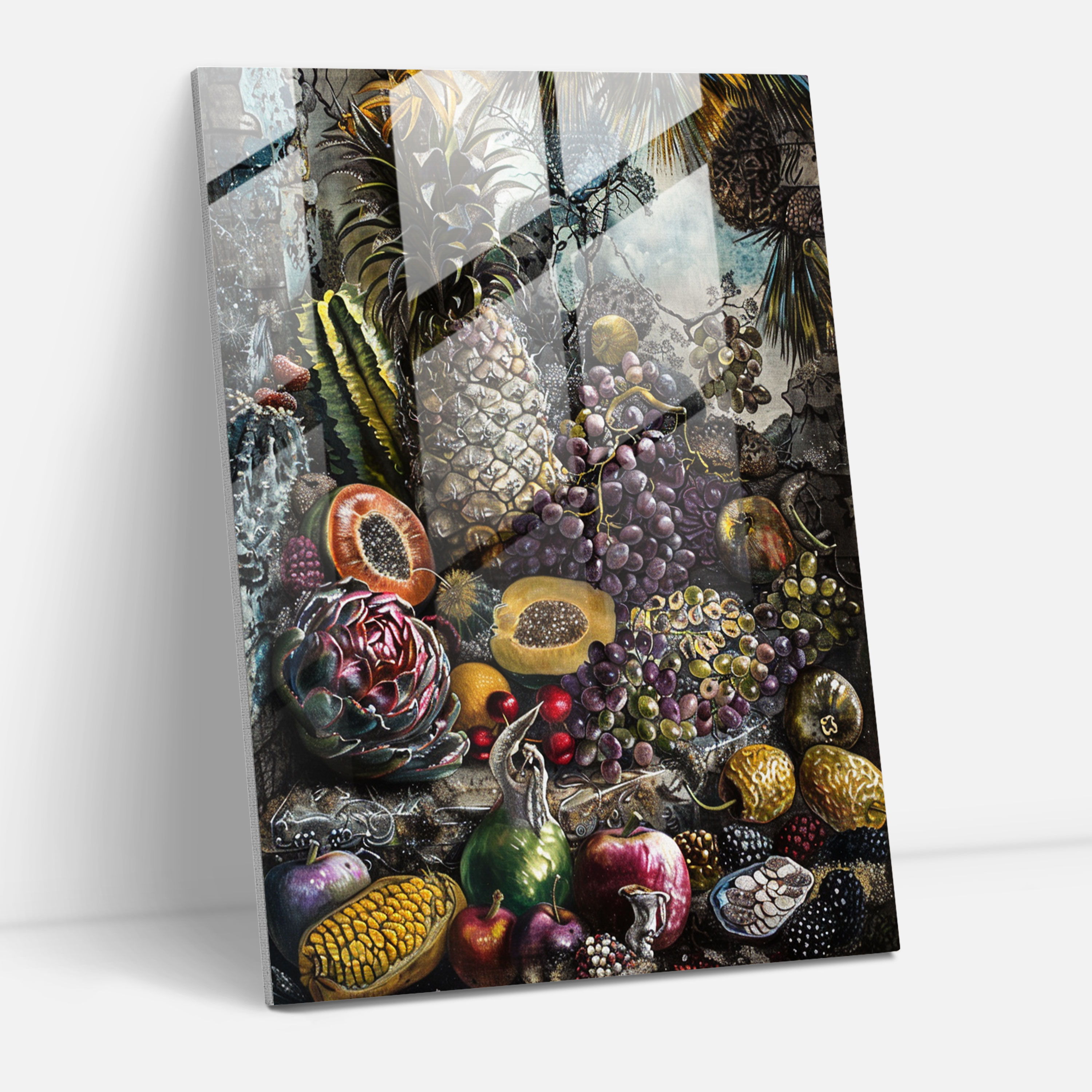 Frida Kahlo Stil Wanddekoration - Leinwandbild Frida Kahlo Eserleri Glasbild Frida Kahlo Stil