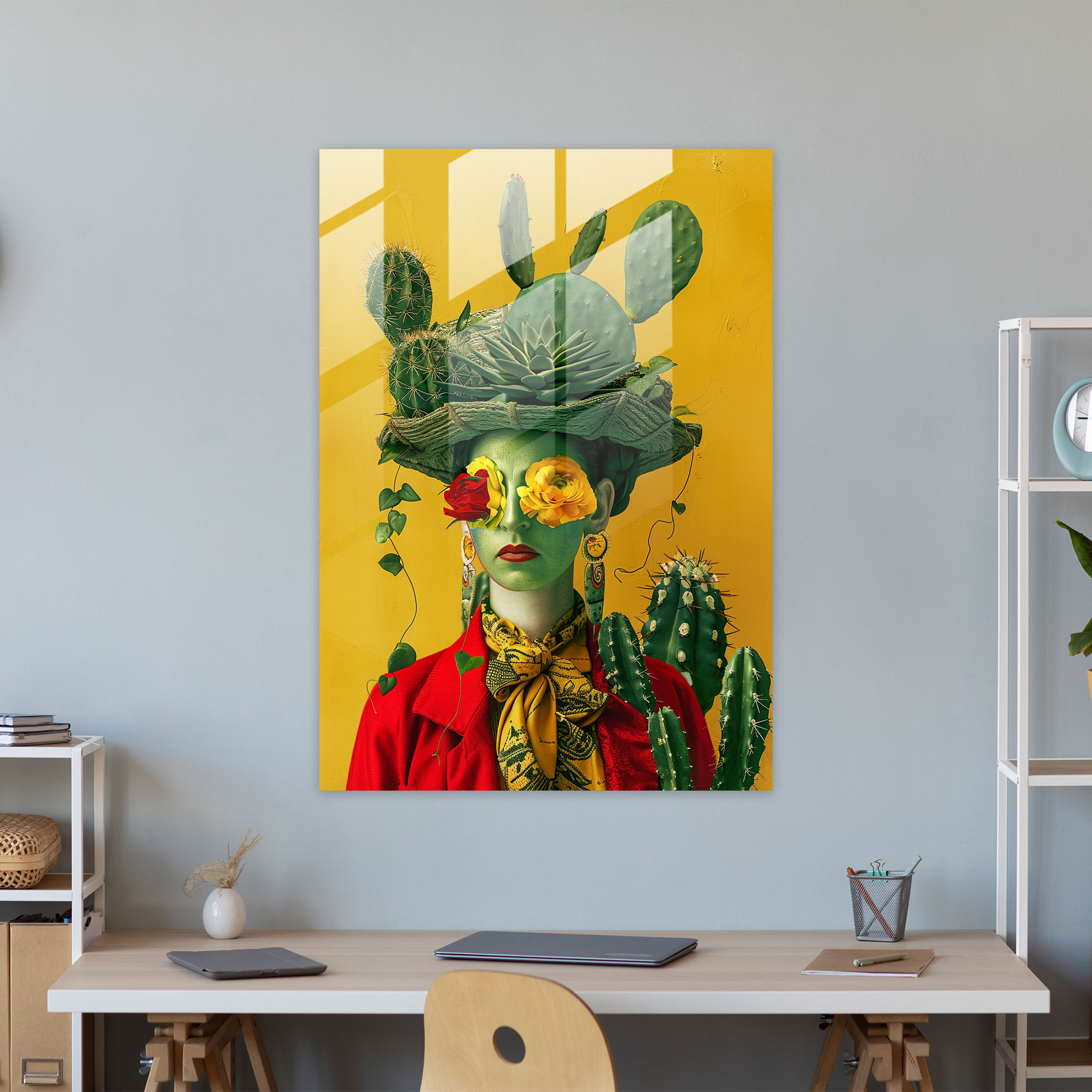 Frida Kahlo Tarzı Ev Dekorasyonu - Frida Kahlo Eserleri Ev Dekorasyonu Modern Sanat Cam Duvar Sanatı