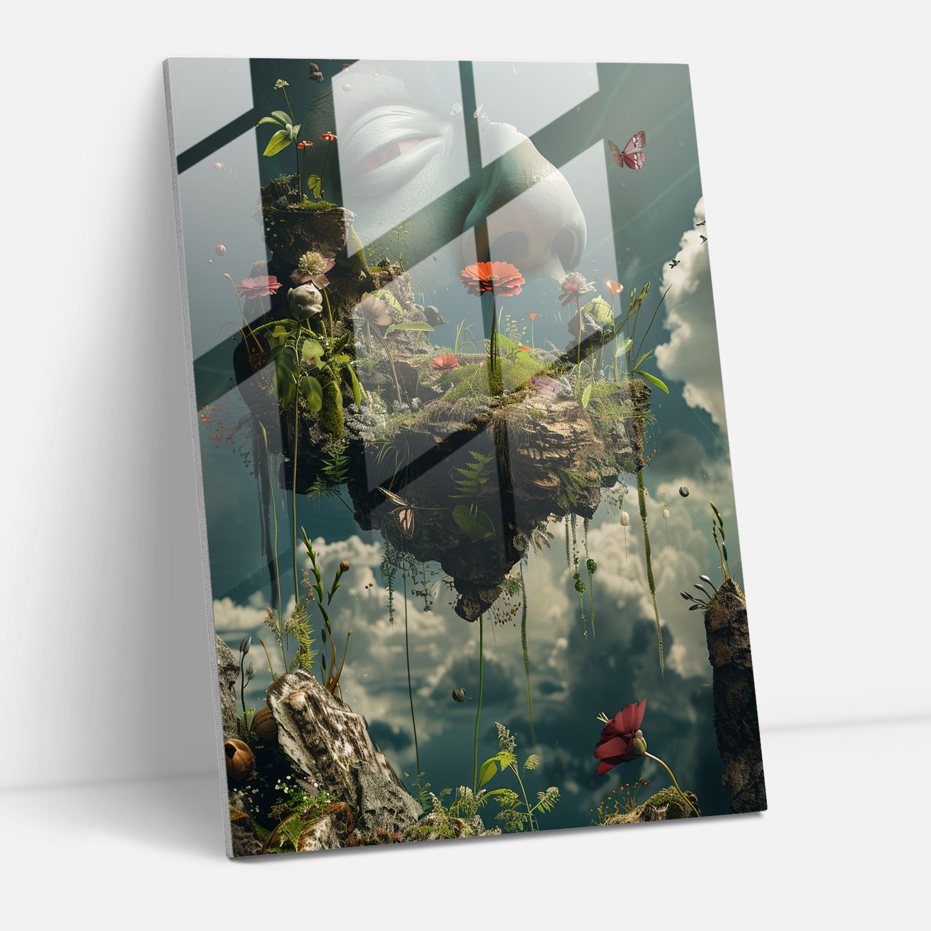 Frida Kahlo Style Dekoration für Zuhause - Leinwandbild Glasbild Modern Art Wohnkultur