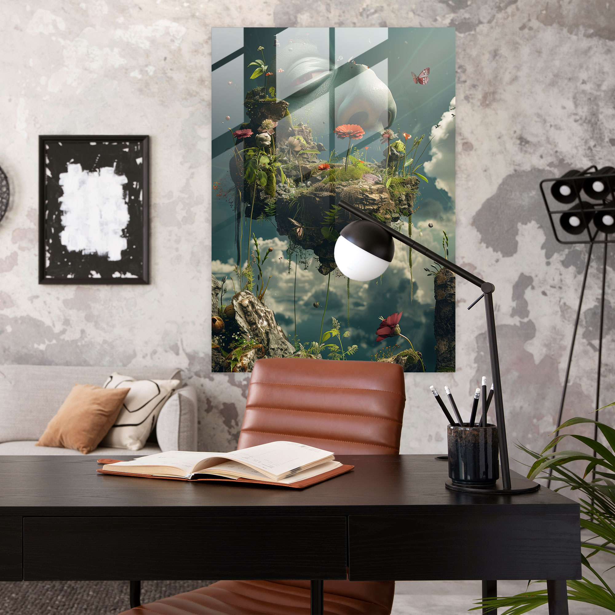 Frida Kahlo Style Dekoration für Zuhause - Leinwandbild Glasbild Modern Art Wohnkultur