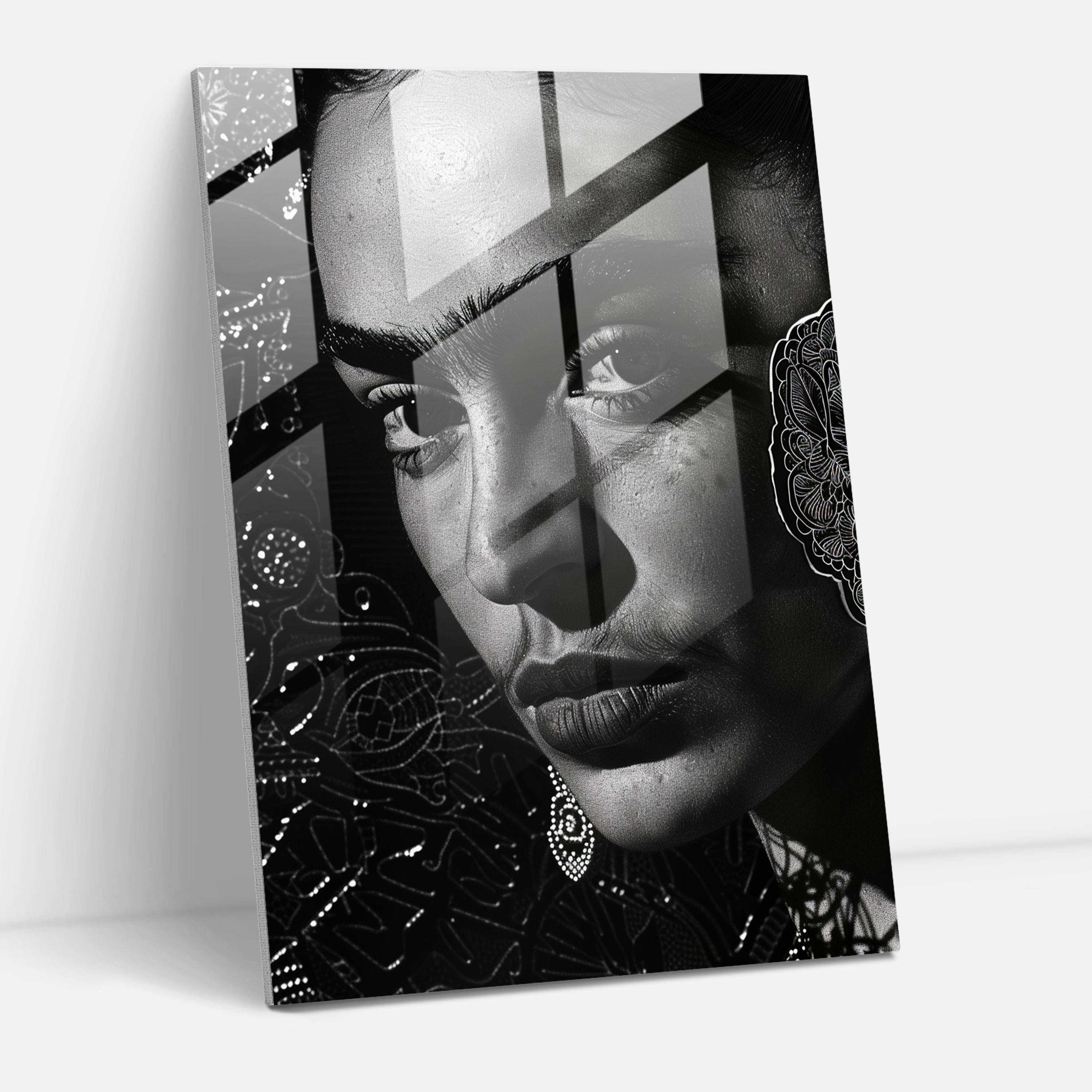 Frida Kahlo Tarzı Duvar Dekorasyonu - Frida Kahlo Eserleri Cam Tablo Duvar Dekorasyonu