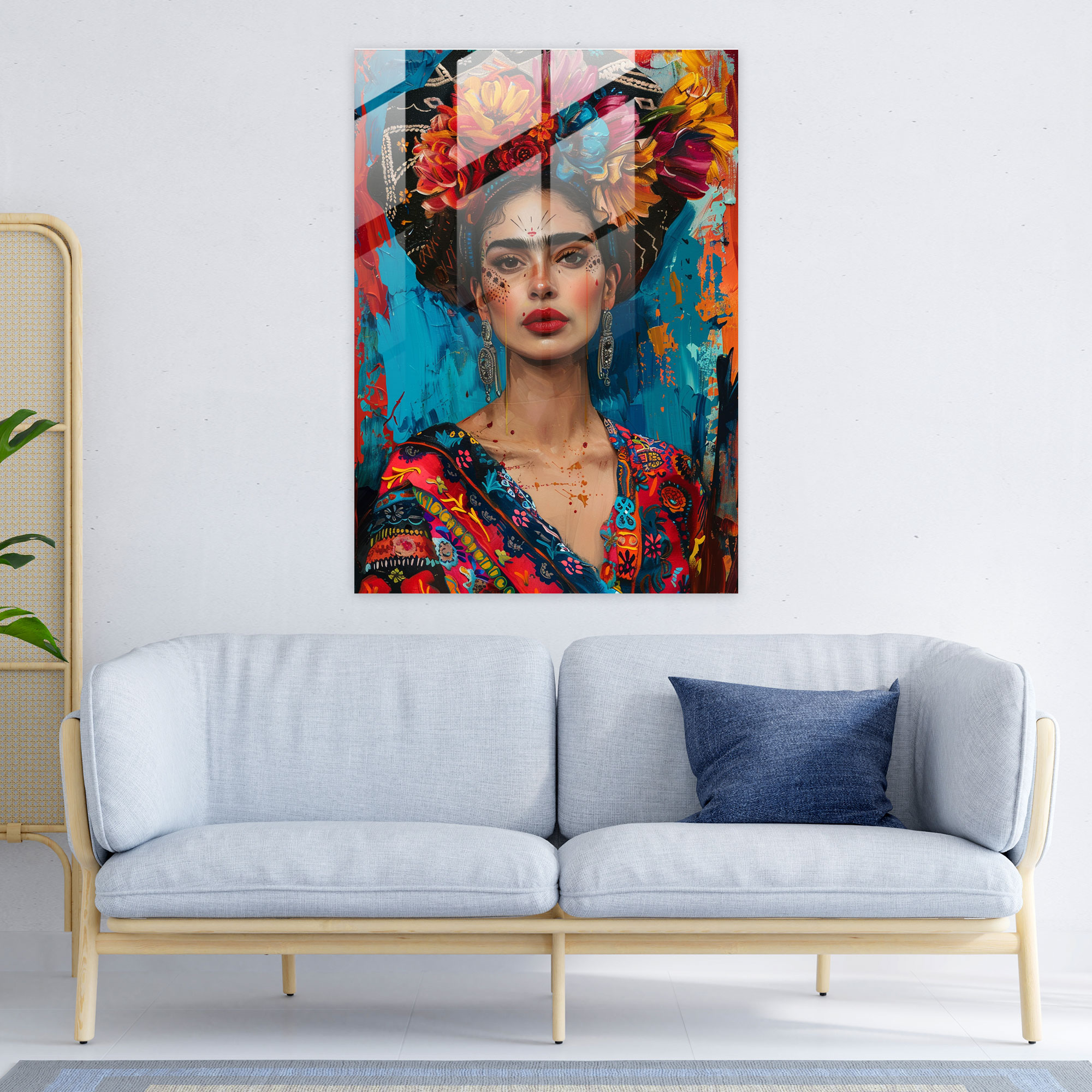 Frida Kahlo Tarzı Cam Sanat - Frida Kahlo'nun Eserleri Modern Sanat Cam Tablo