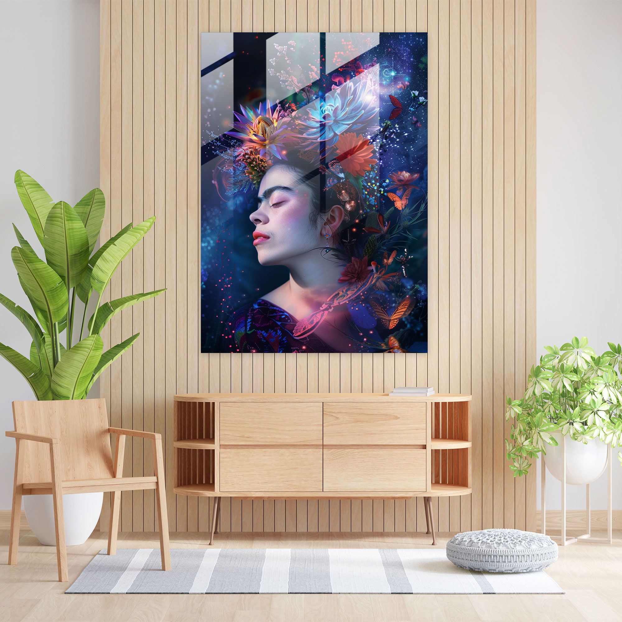 Frida Kahlo Stil Wohnkultur - Frida Kahlo Eserleri Glasbild Wohnkultur im Frida Kahlo Stil