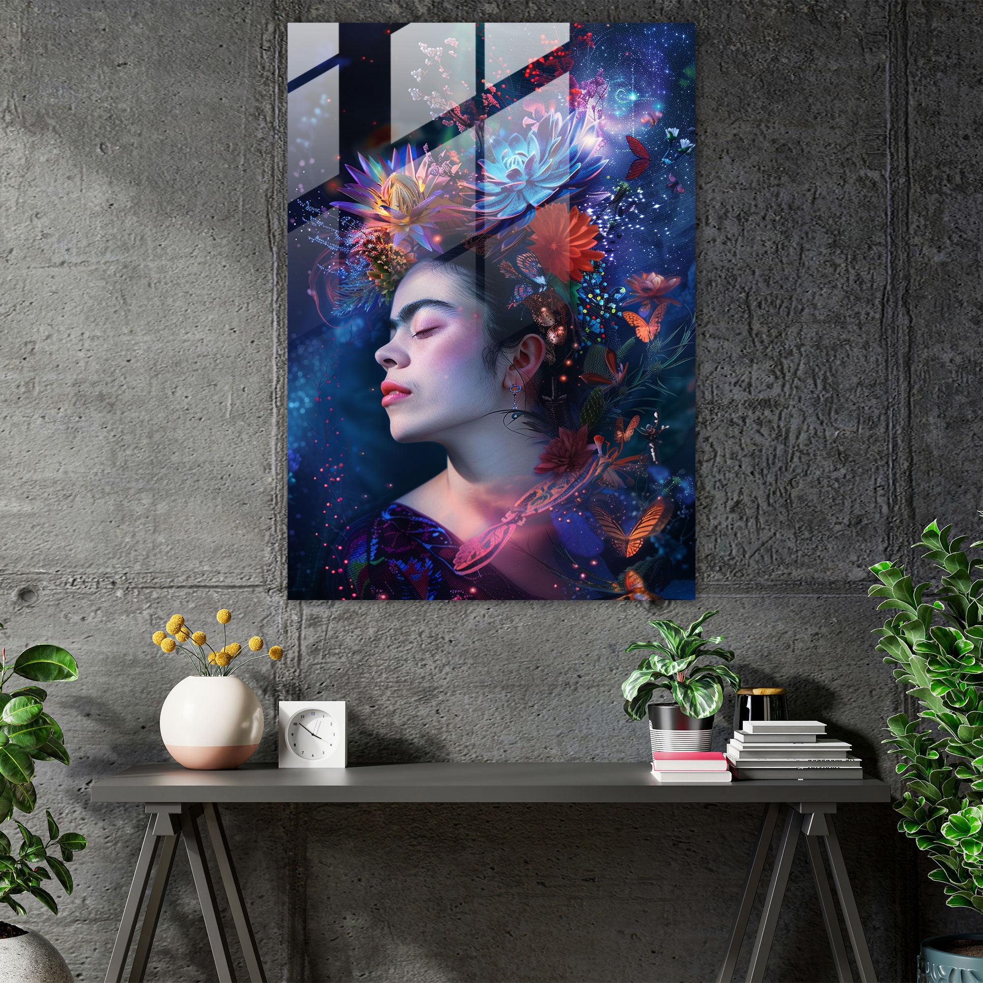 Frida Kahlo Stil Wohnkultur - Frida Kahlo Eserleri Glasbild Wohnkultur im Frida Kahlo Stil