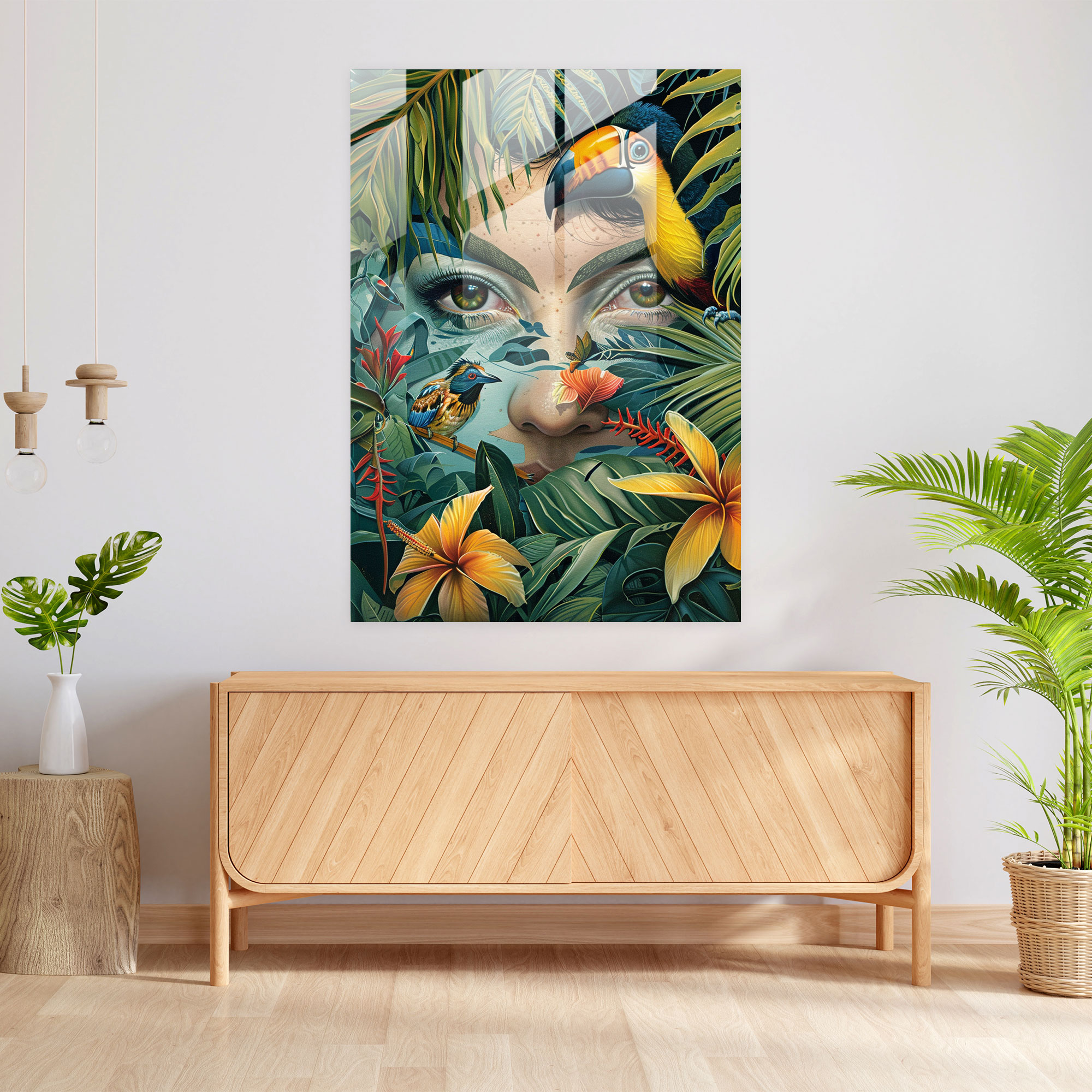 Frida Kahlo Tarzı Ev Dekorasyonu - Kanvas Tablolar Ev Dekorasyonu Tropikal Cennet
