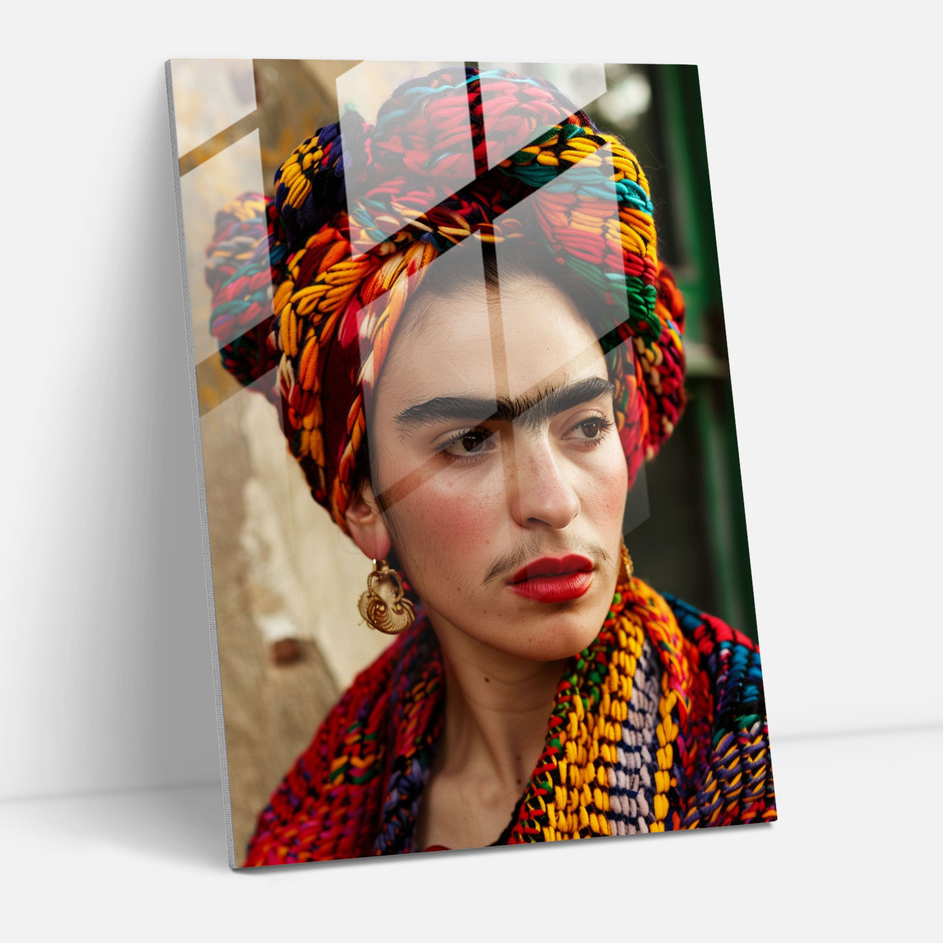 Frida Kahlo Stil Wanddekoration - Leinwandbild Glasbild Moderne Kunst