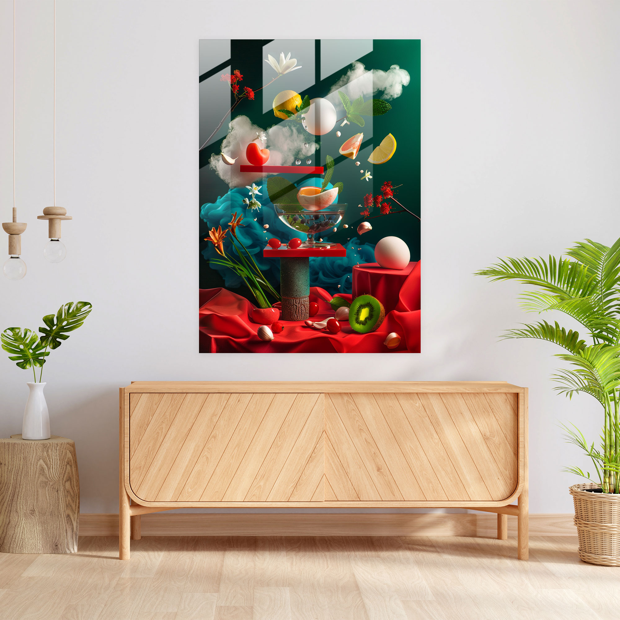 Frida Kahlo Tarzı Cam Sanat - Frida Kahlo Eserleri Modern Sanat Cam Sanatı