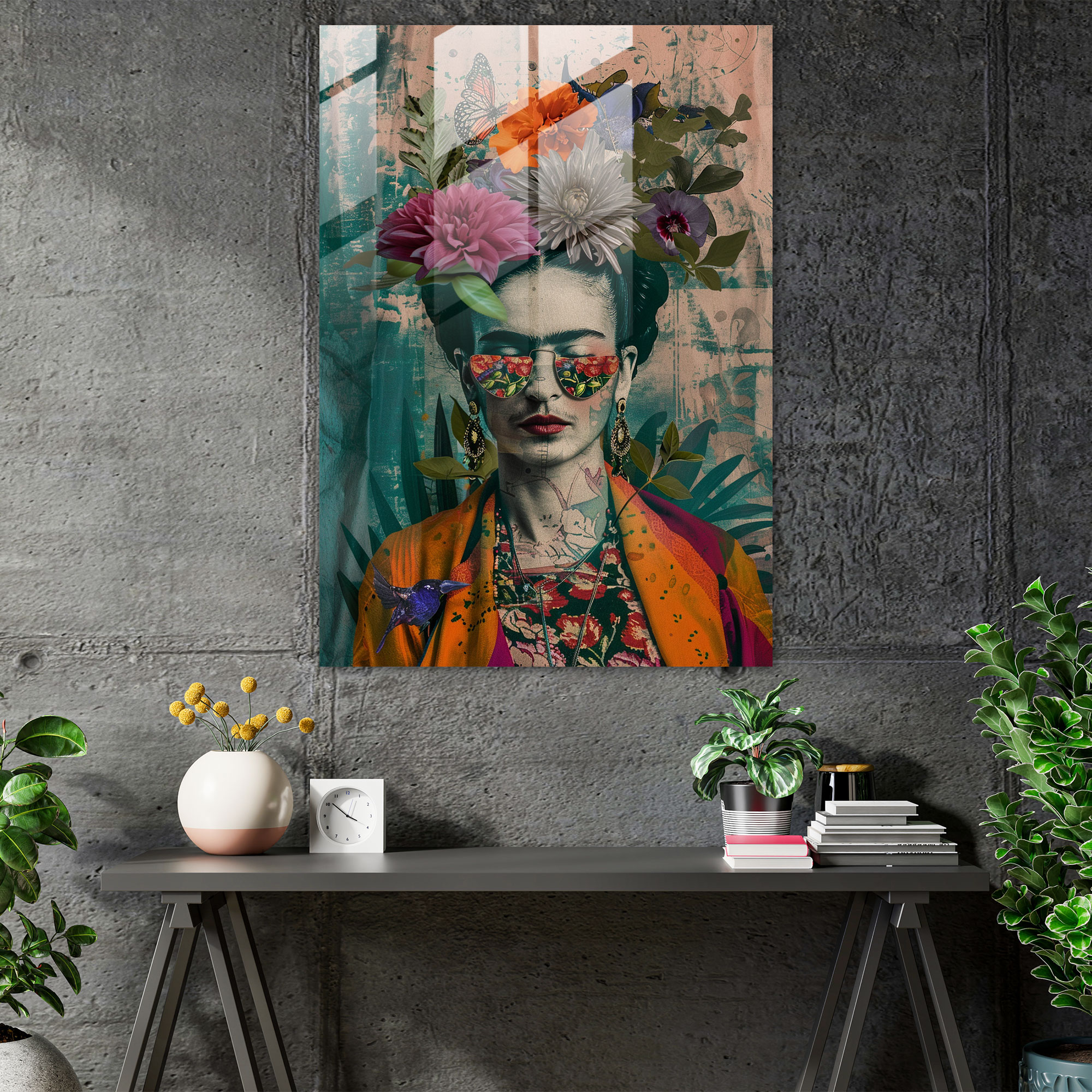 Frida Kahlo Stil Wohnkultur - Frida Kahlo Werke Glasbild Wohnkultur Moderne Kunst