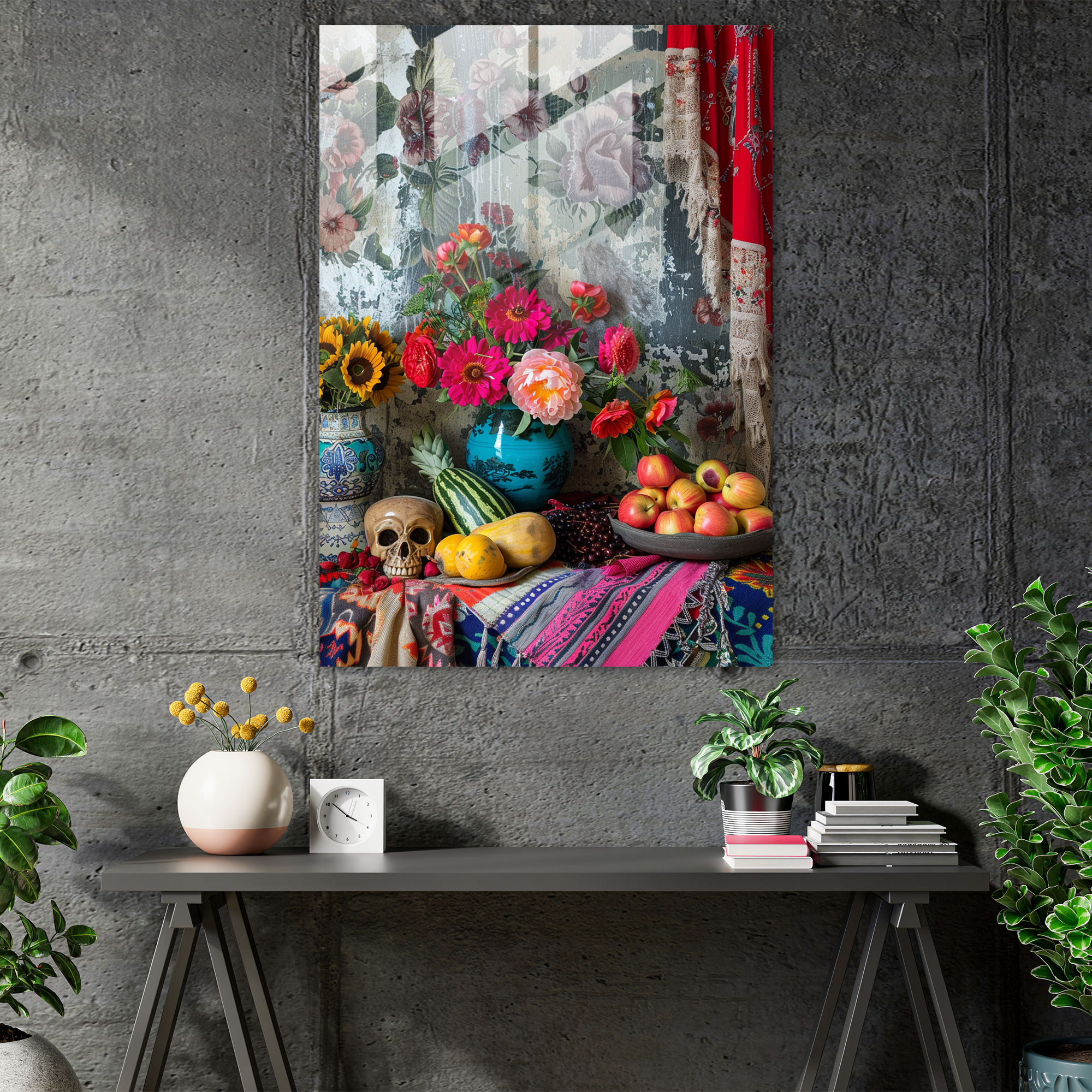 Frida Kahlo Tarzı Ev Dekorasyonu - Frida Kahlo Eserleri Ev Dekorasyonu Duvar Dekorasyonu Modern Sanat