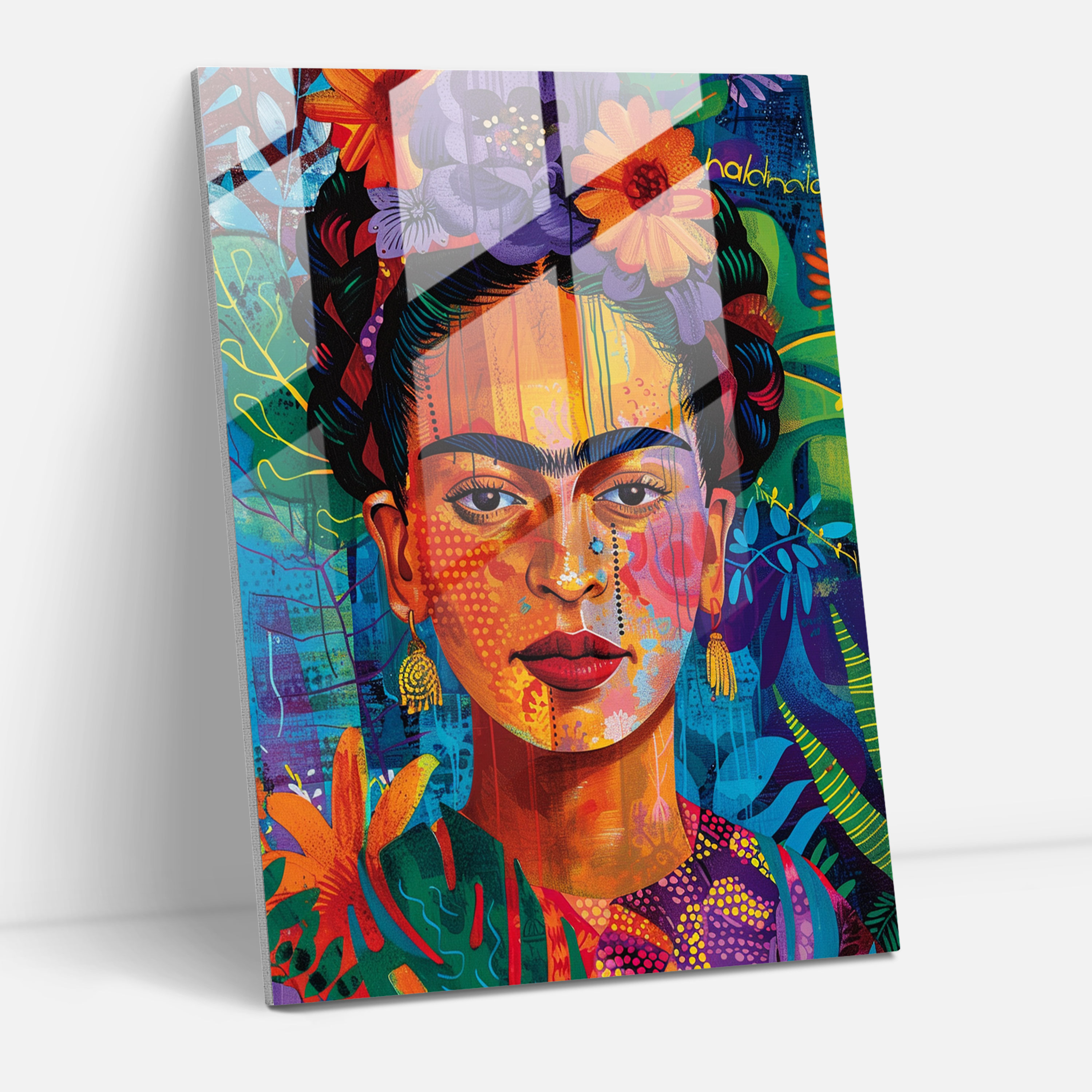 Frida Kahlo Tarzı Cam Duvar Sanatı - Frida Kahlo Eserleri Cam Duvar Sanatı Duvar Dekorasyonu Ev Dekorasyonu