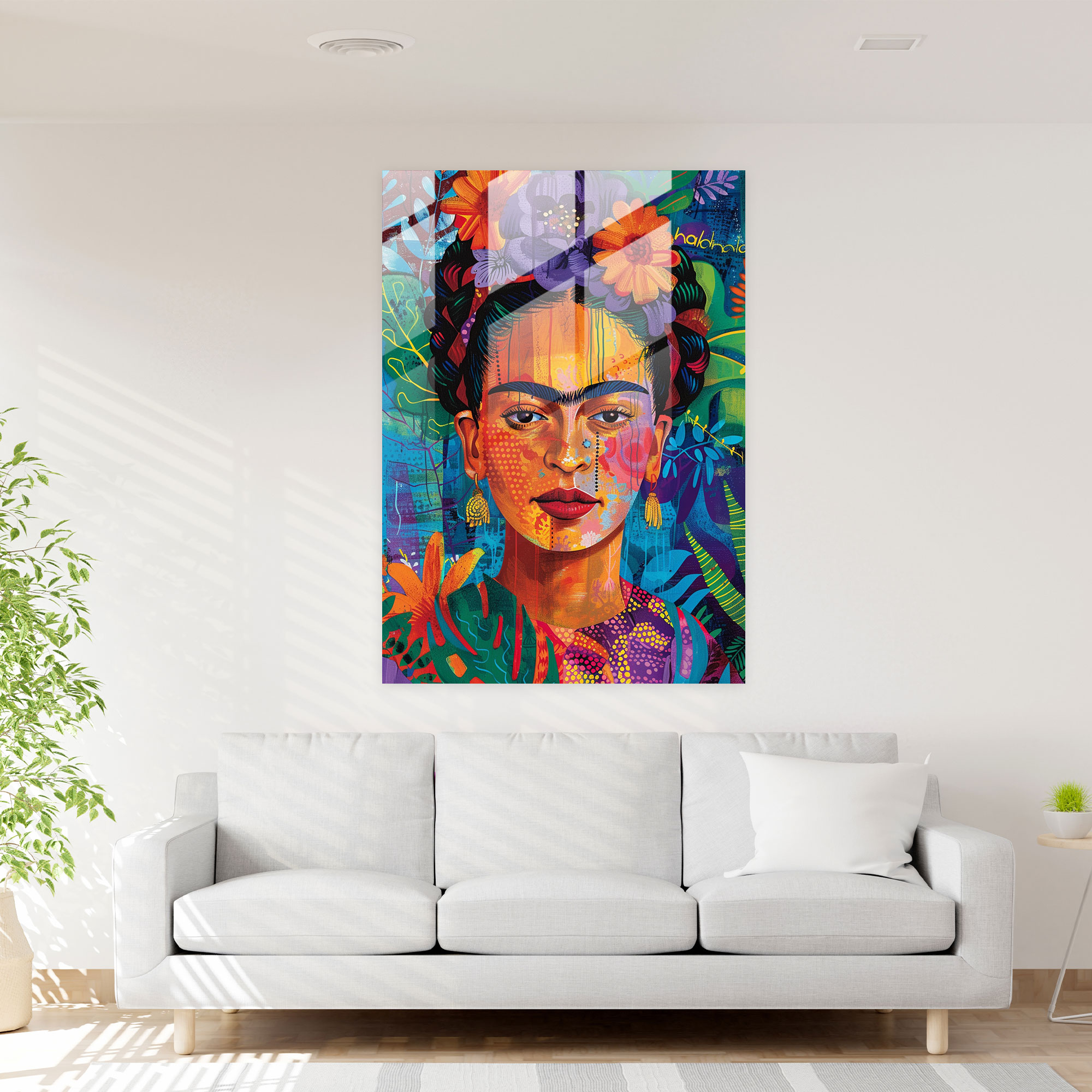 Frida Kahlo Tarzı Cam Duvar Sanatı - Frida Kahlo Eserleri Cam Duvar Sanatı Duvar Dekorasyonu Ev Dekorasyonu