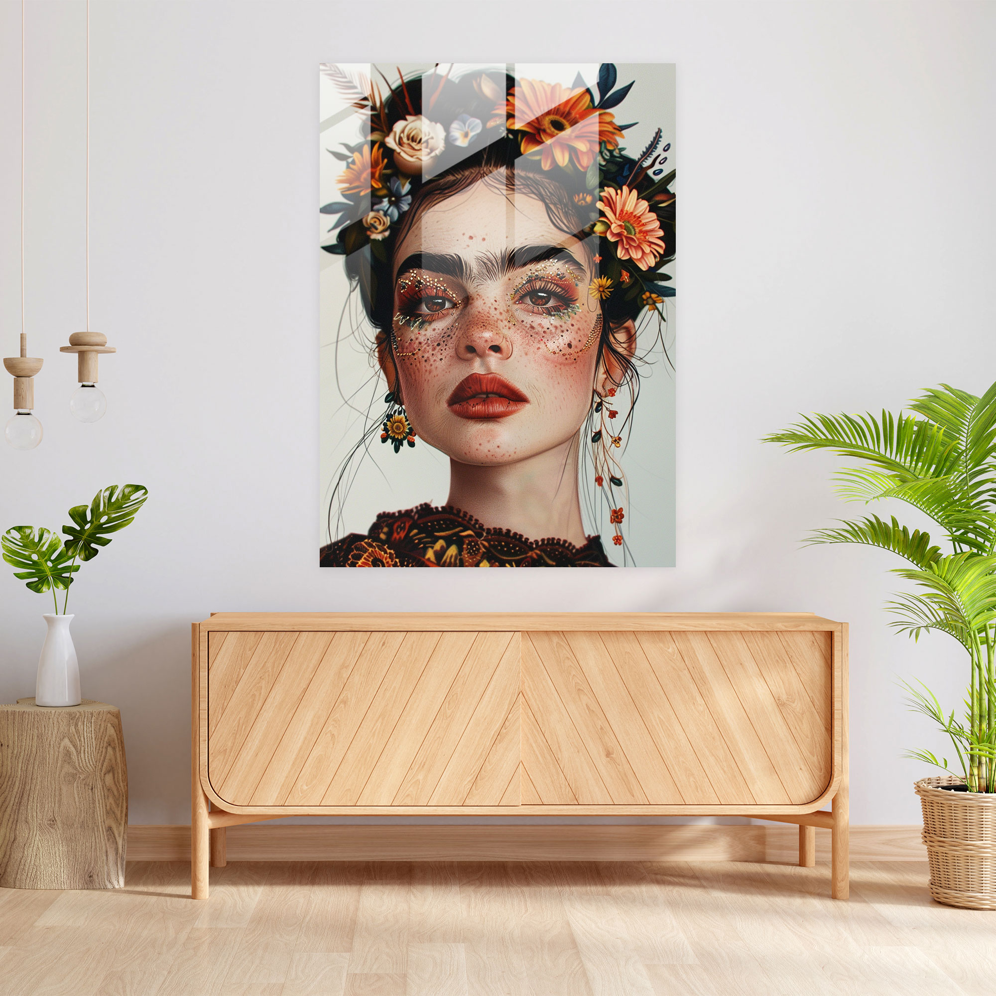 Frida Kahlo Stil Wohnkultur - Frida Kahlo Werke Glasbild Frida Kahlo Stil Glasdruck